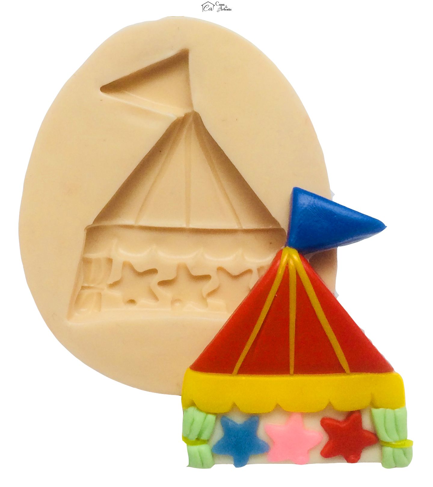 Molde de silicone - Circo - Tenda Media - P205