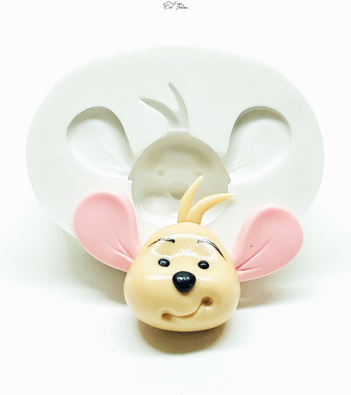 Molde de silicone - Urso Pooh - Rosto Guru - Medio - P1005