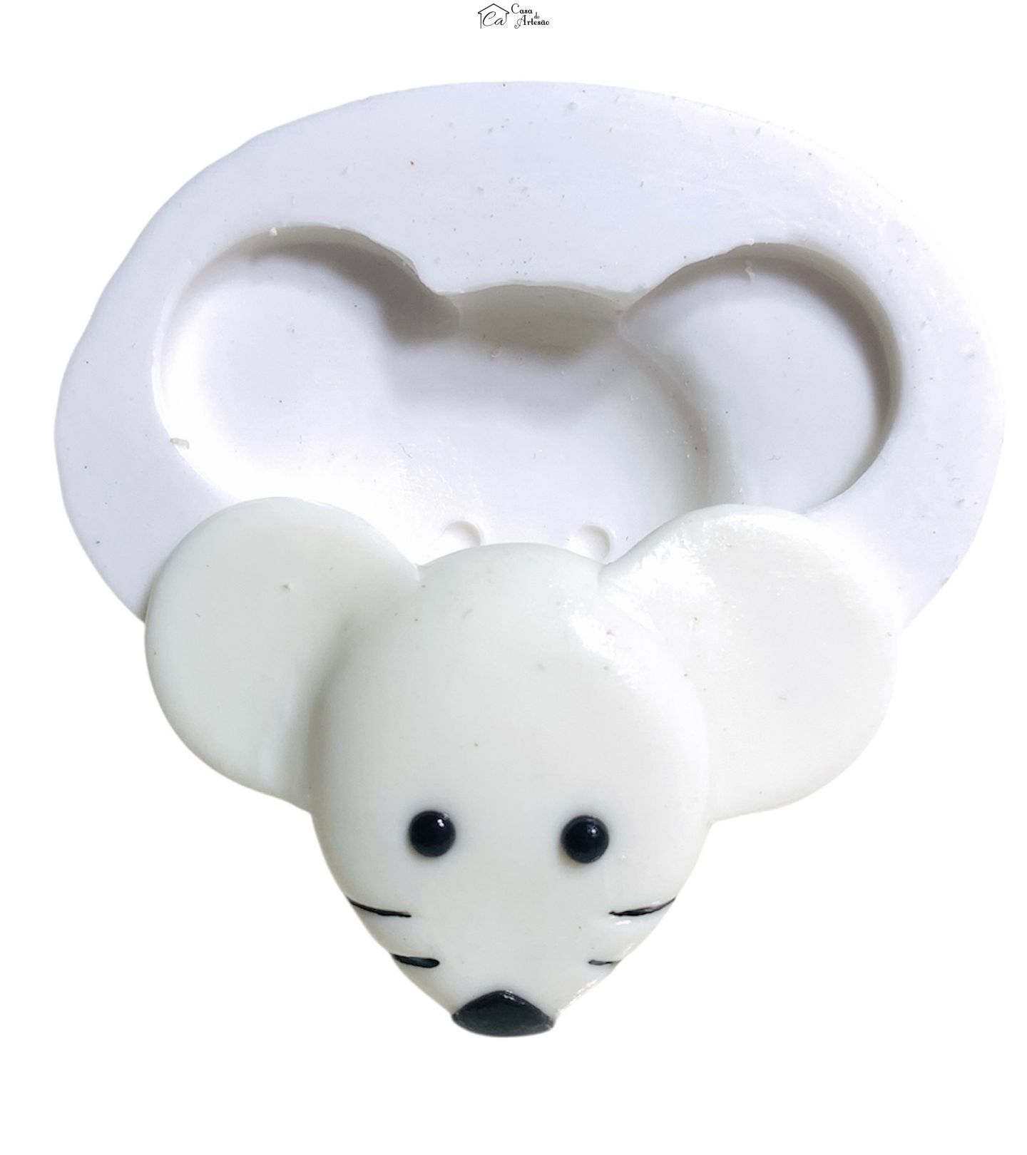 Molde de silicone - Emilly Vick - Rosto Rato - Grande - P1259