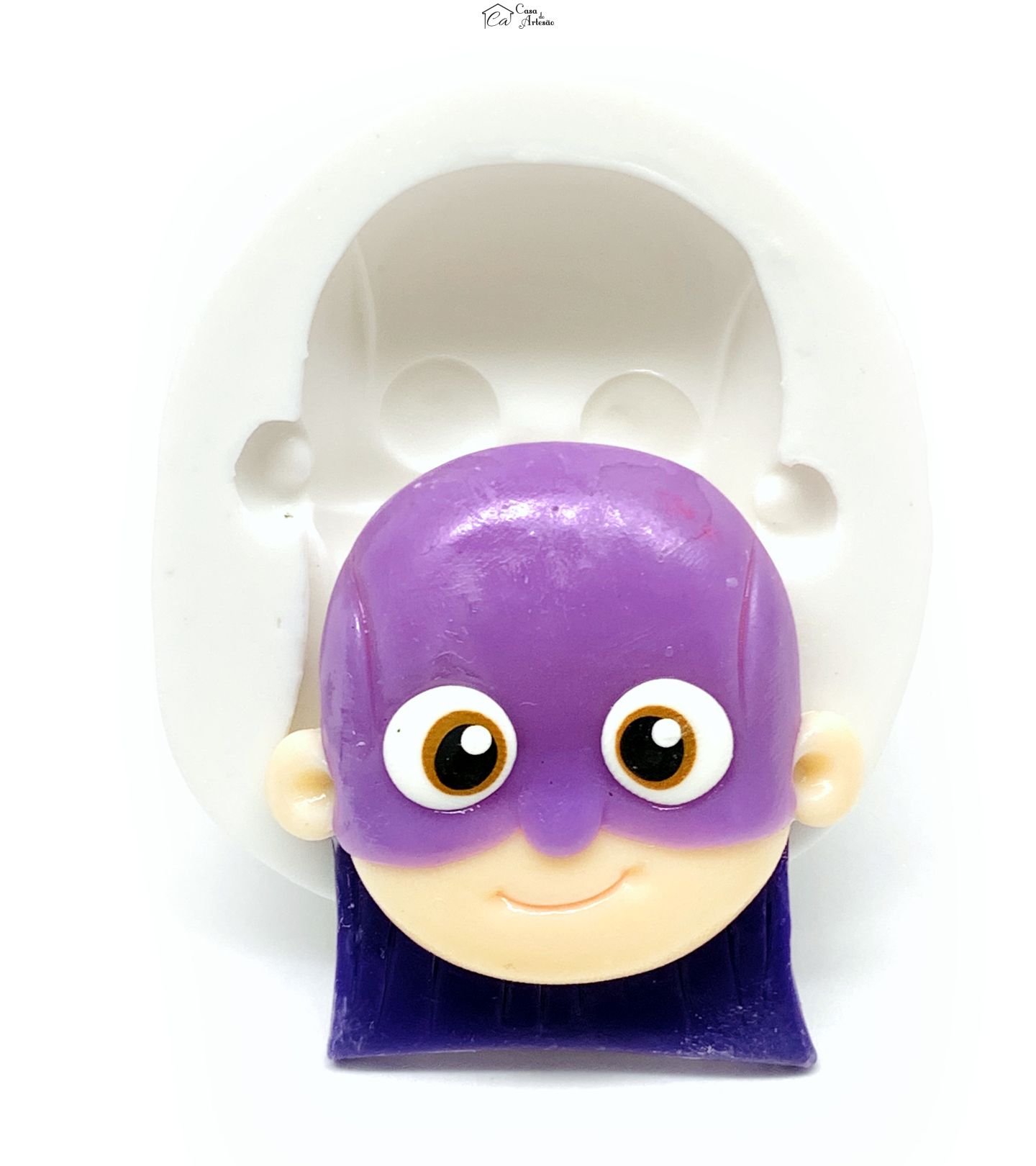 Molde de silicone - Os Aventureiros - Rosto Roxo - Grande - P1216