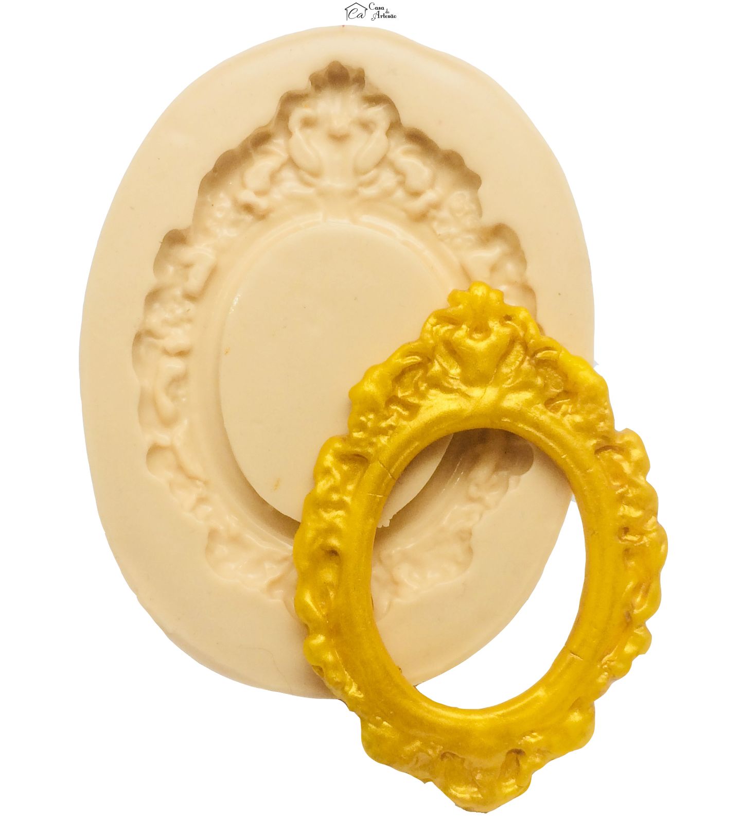 Molde de silicone - Moldura - P358