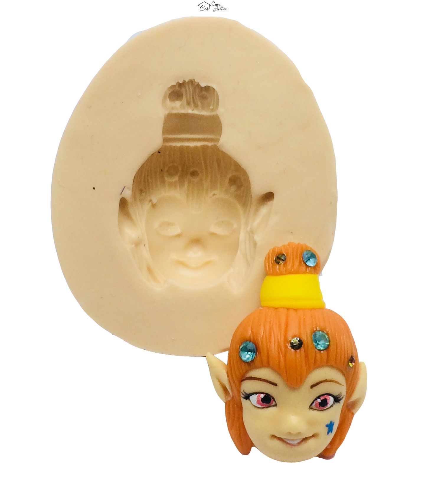 Molde de silicone - O Mundo de Mia - Rosto Paula