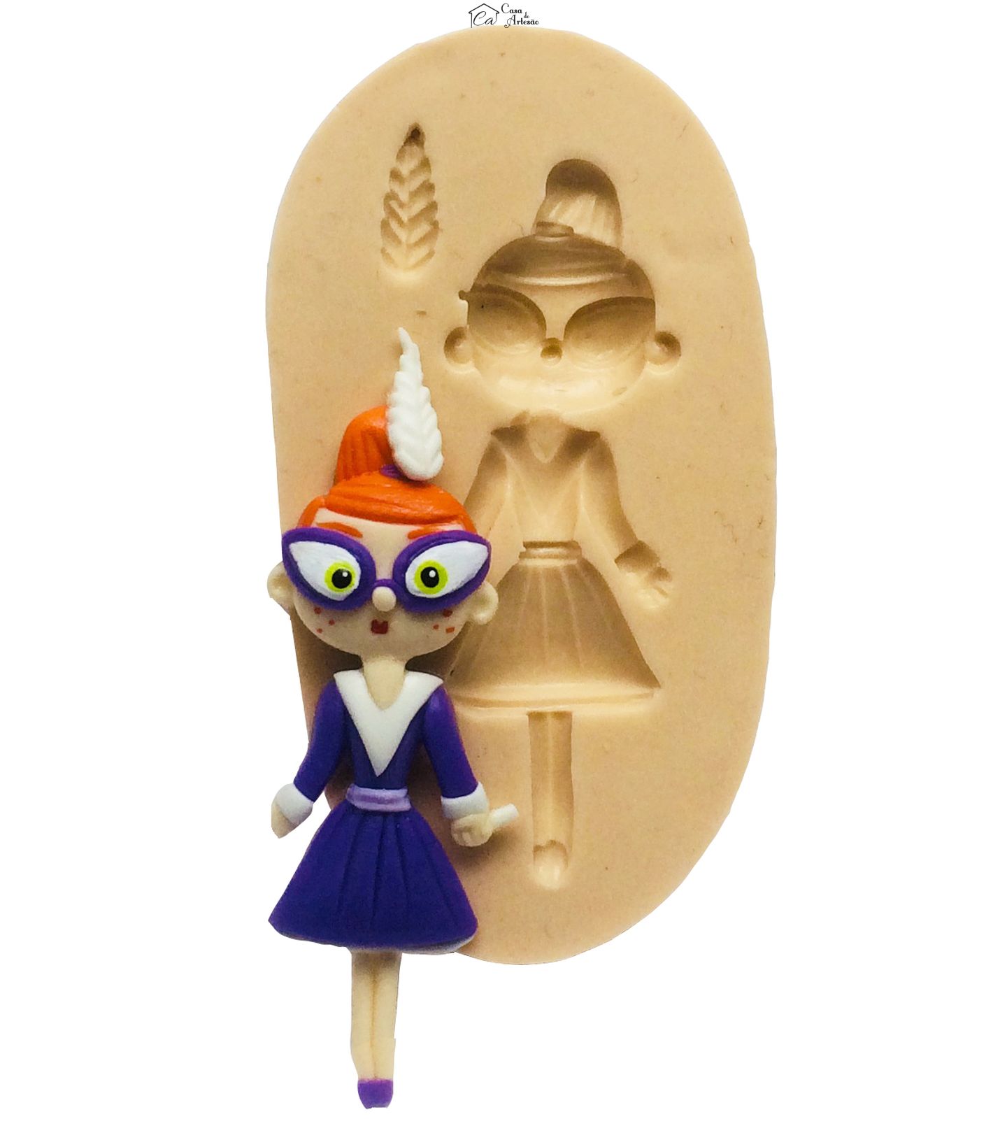 Molde de silicone - Miss Moon - Miss Moon - Pequena - P351