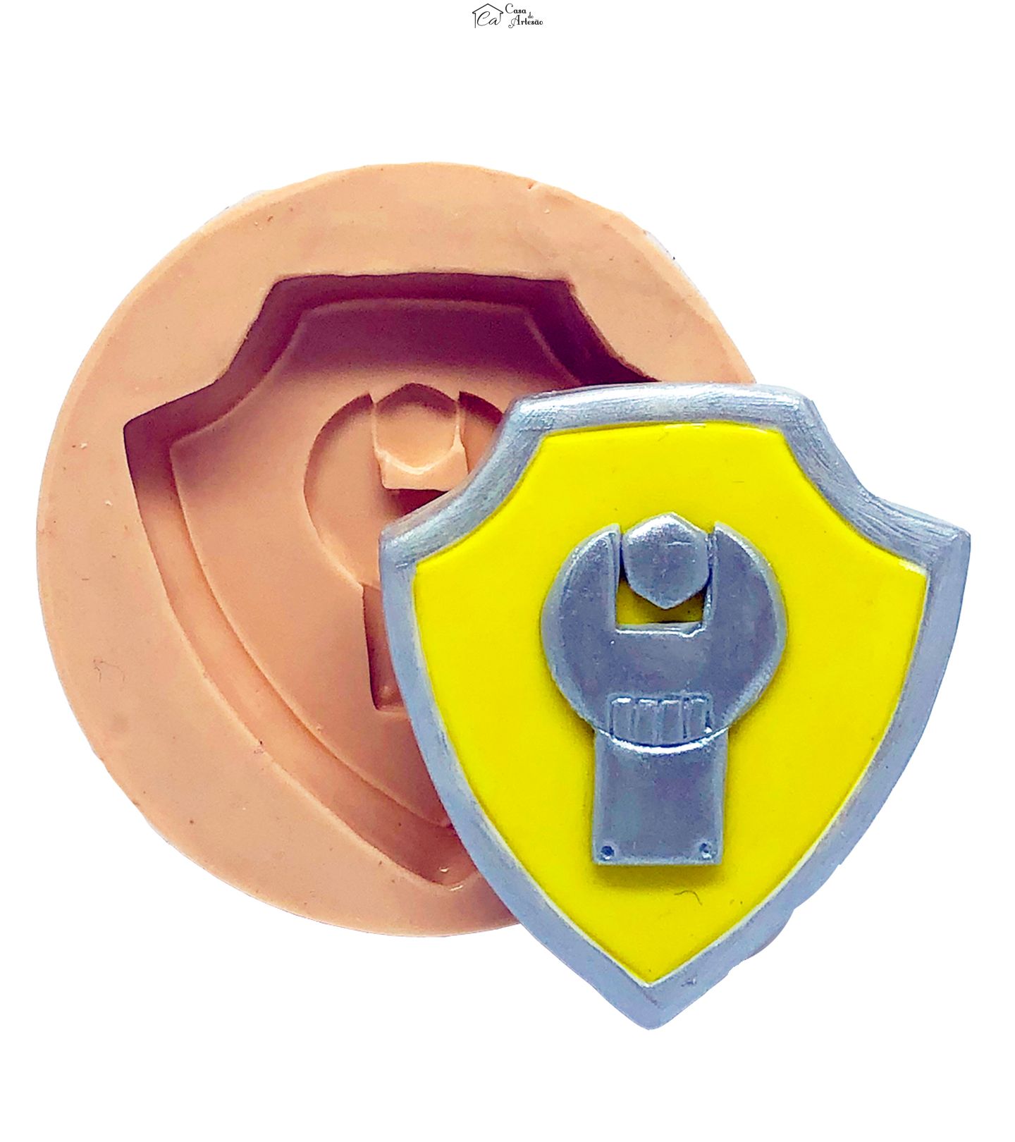 Molde de silicone - Patrulha Canina - Rubble - Escudo Grande - P800