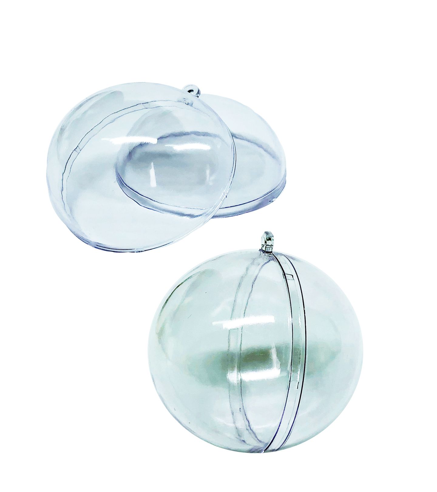 Bola - Acrilica Bipartida - 60 mm - Transparente - Unitaria