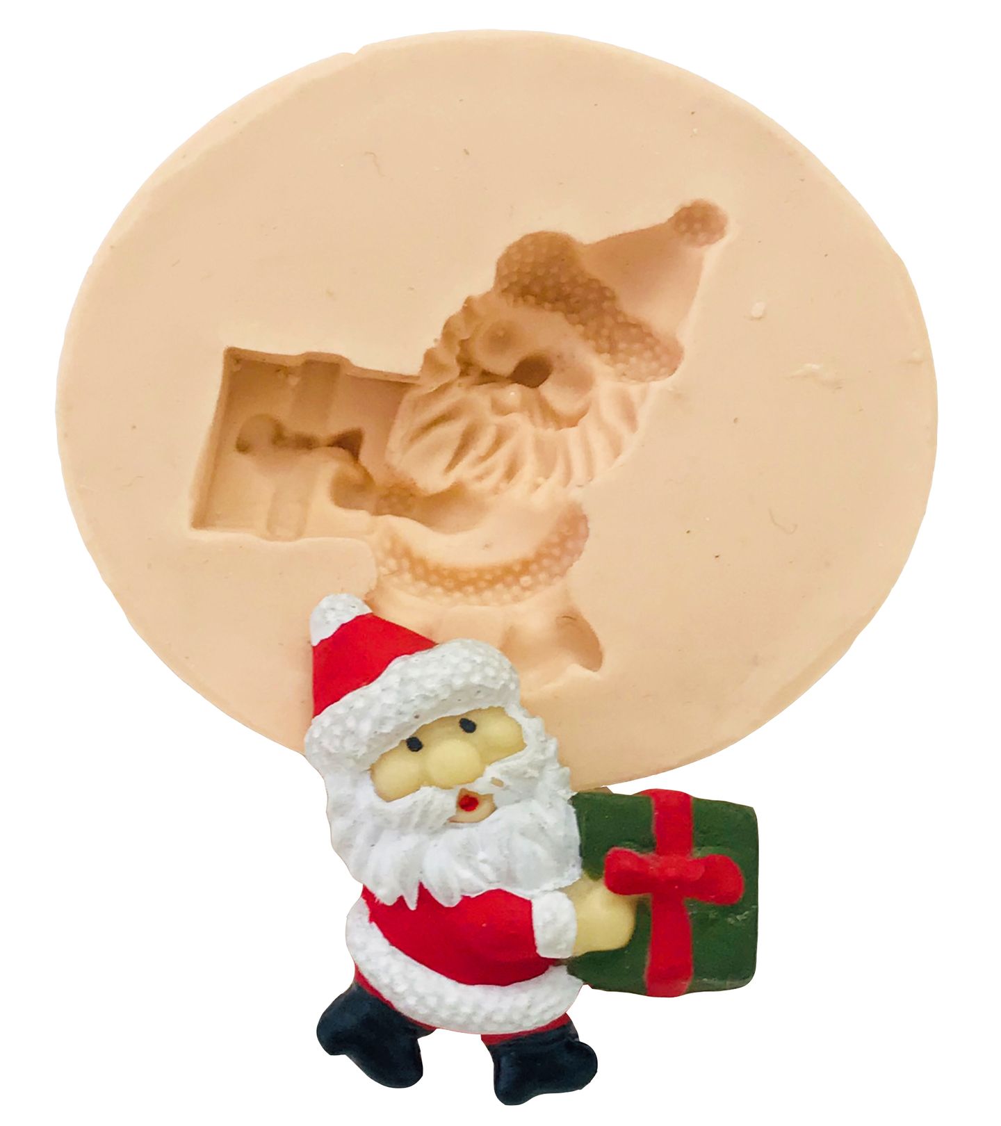Molde de silicone - Papai Noel c/ Presente