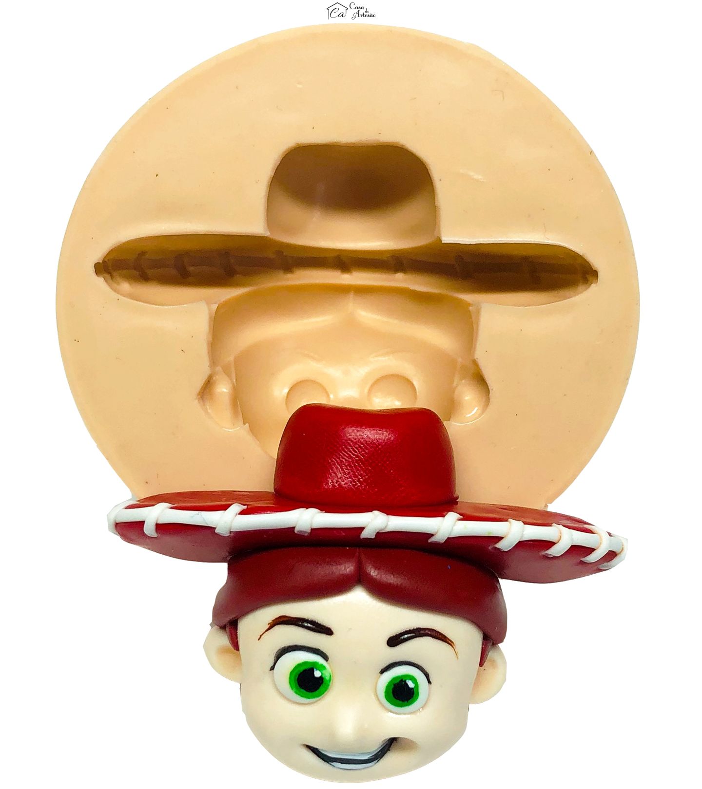 Molde de silicone - Toy Story - Rosto Jessie - Grande - P646