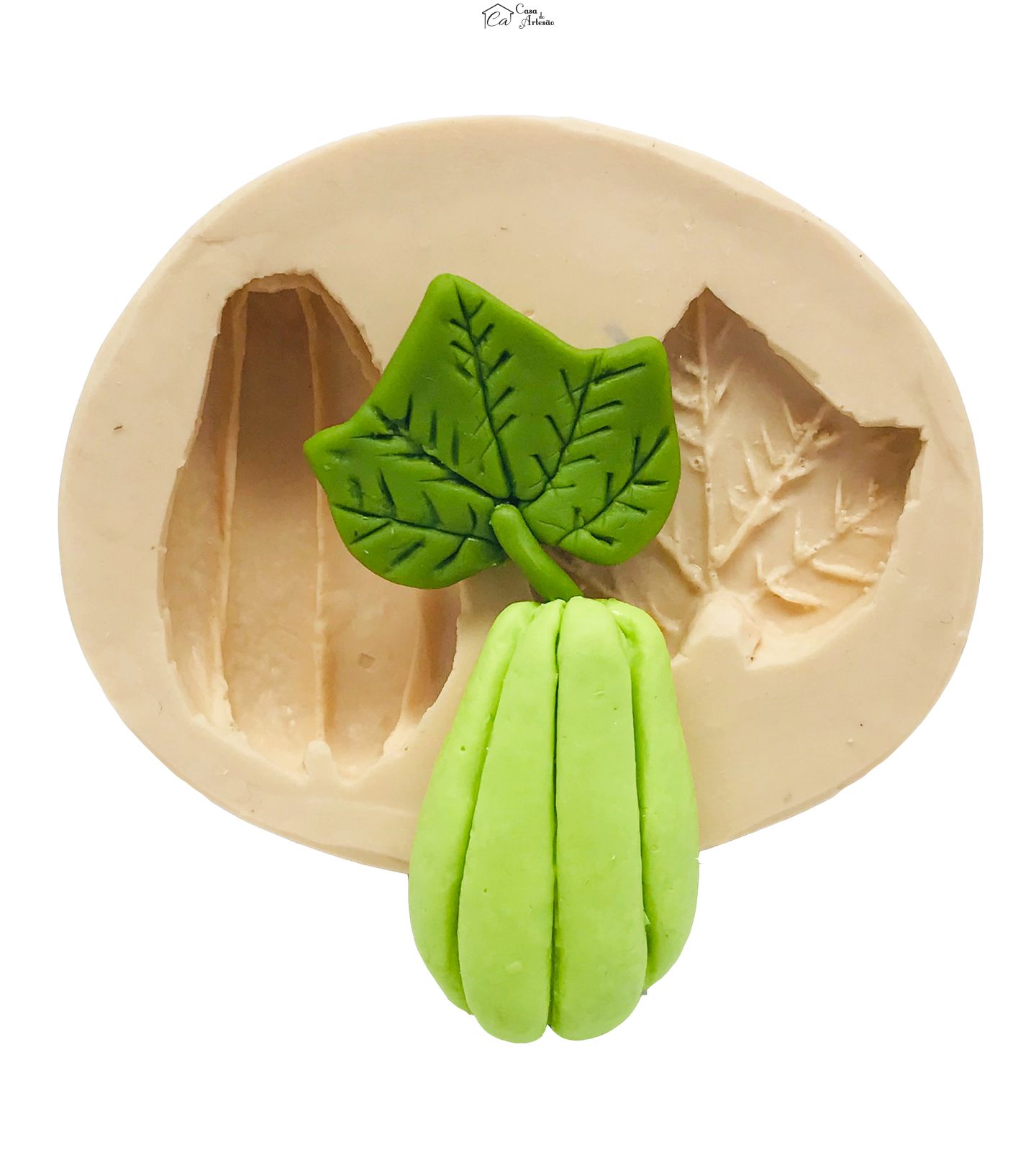 Molde de silicone - Chuchu com Folha
