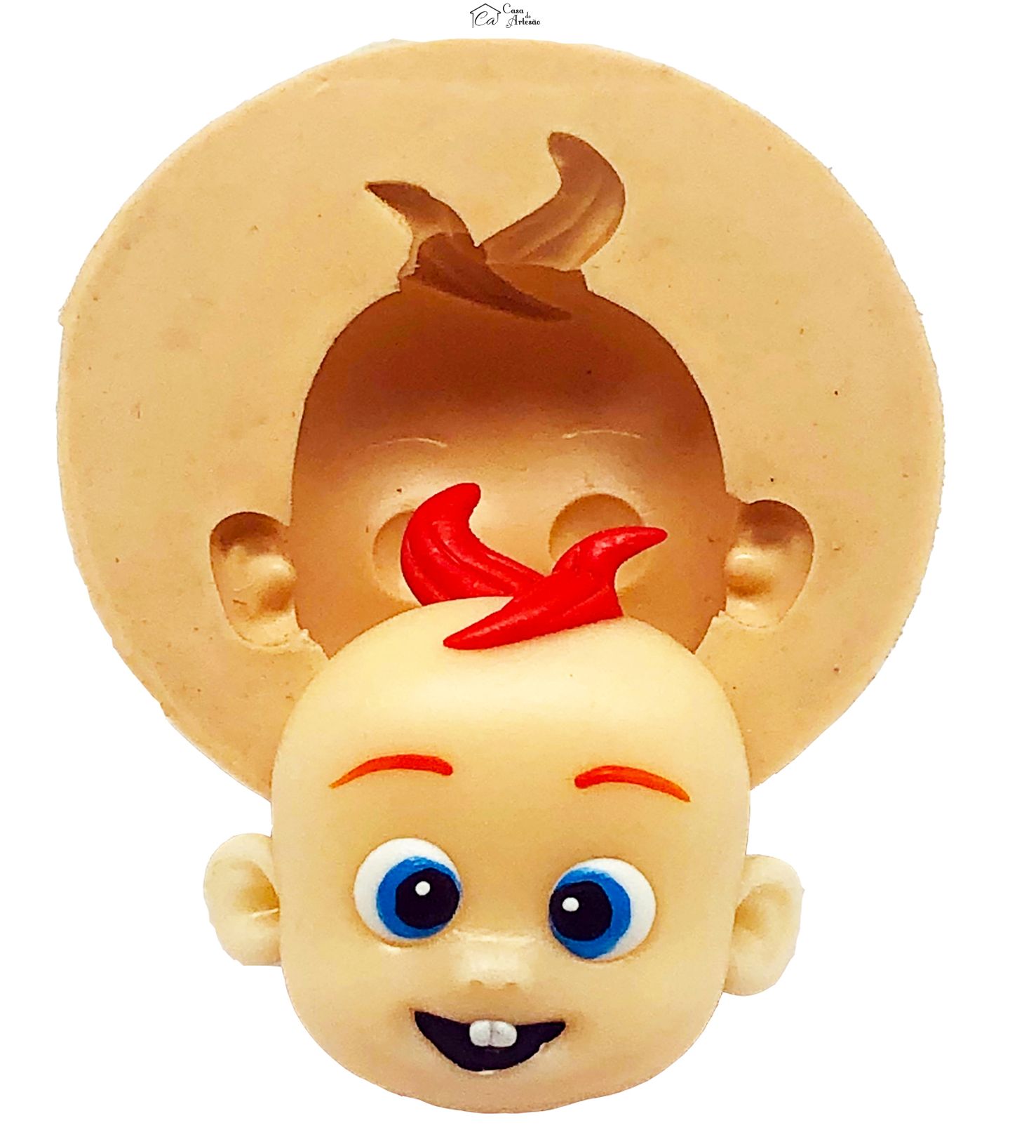 Molde de silicone - Super Jojo - Rosto Jojo - Grande - P874