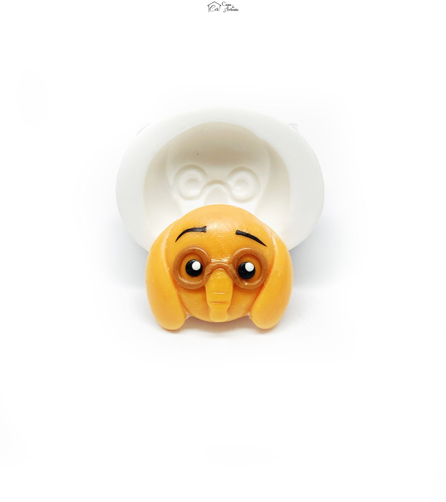 Molde de silicone - Os Aventureiros - Rosto Branco - Pequeno - P1217