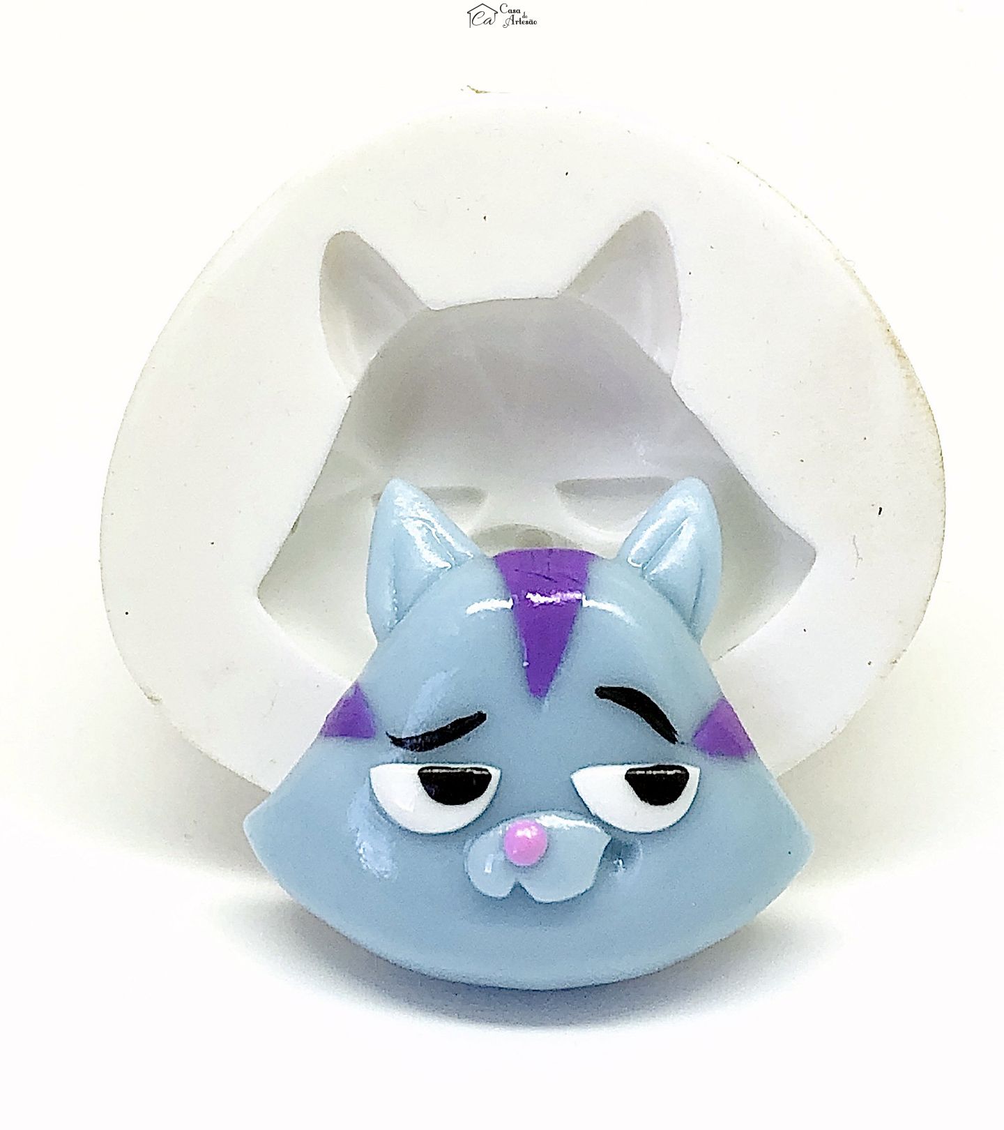 Molde de silicone - A Casa Magica da Gabby - Rosto Catrat - Grande - P1118