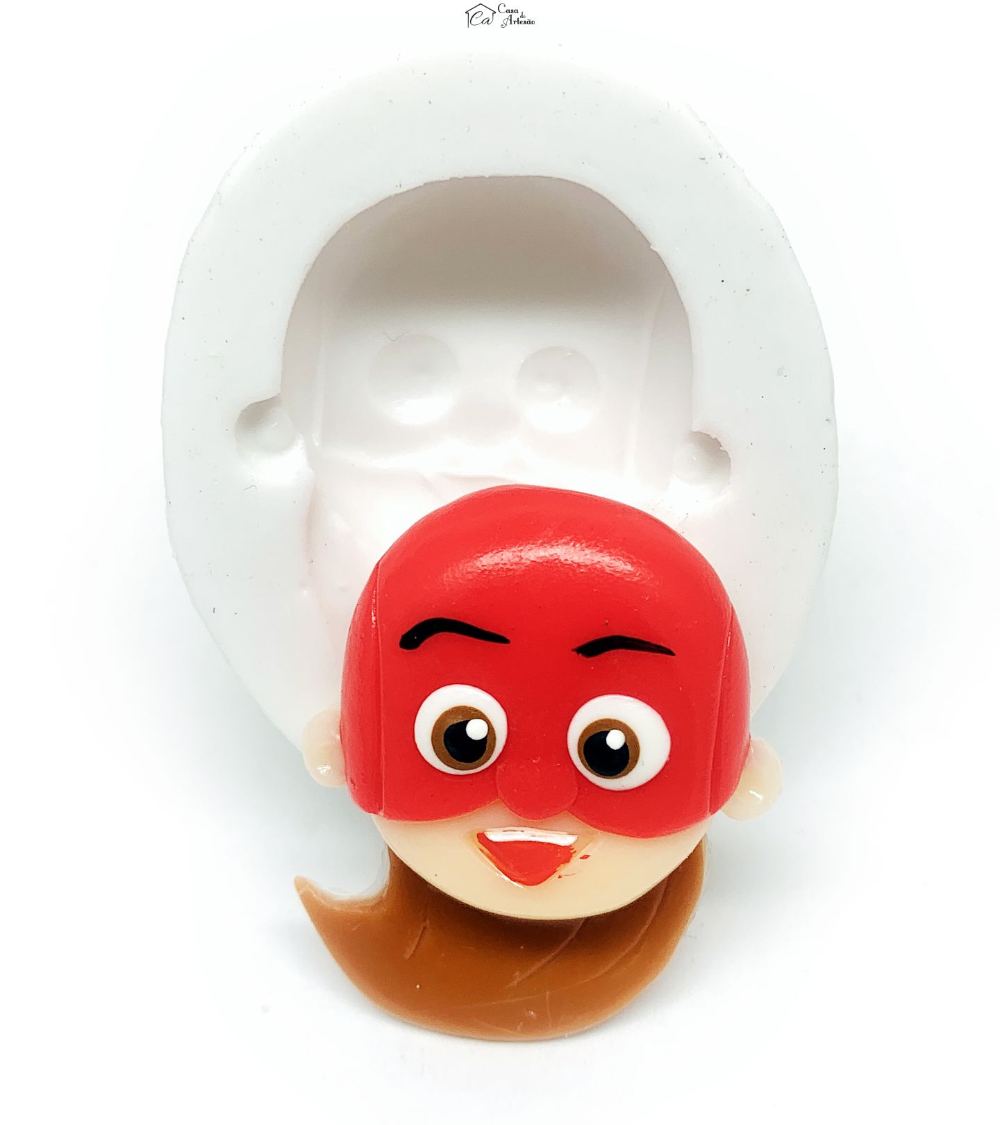 Molde de silicone - Os Aventureiros - Rosto Vermelho - Medio - P1207