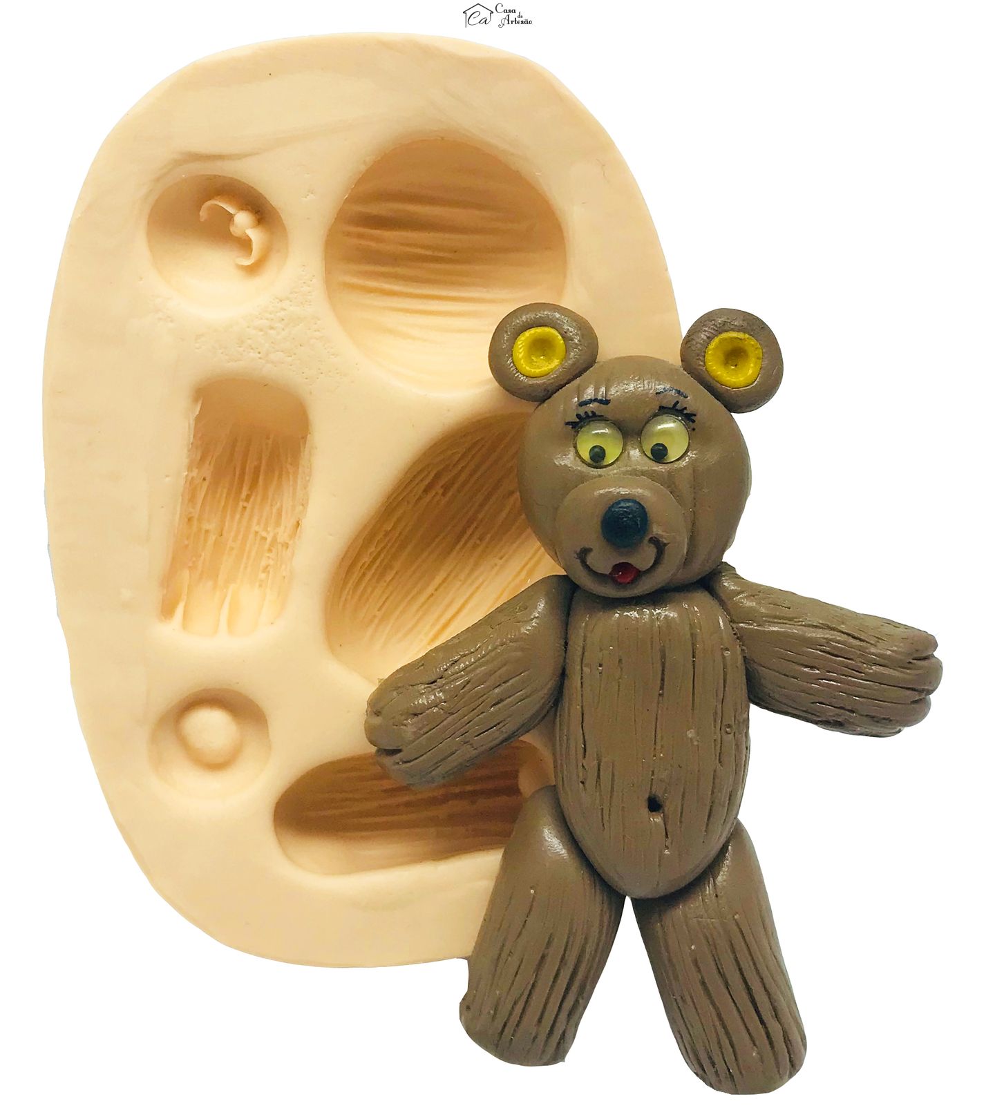 Molde de silicone - Urso Arranhado