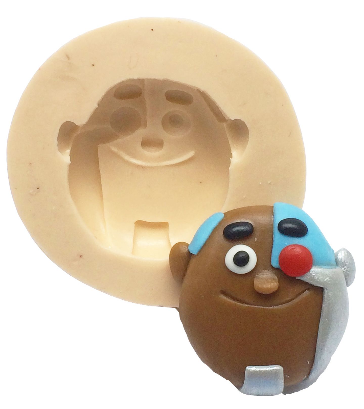 Molde de silicone - Jovens Titãs - Rosto Cyborg - P238