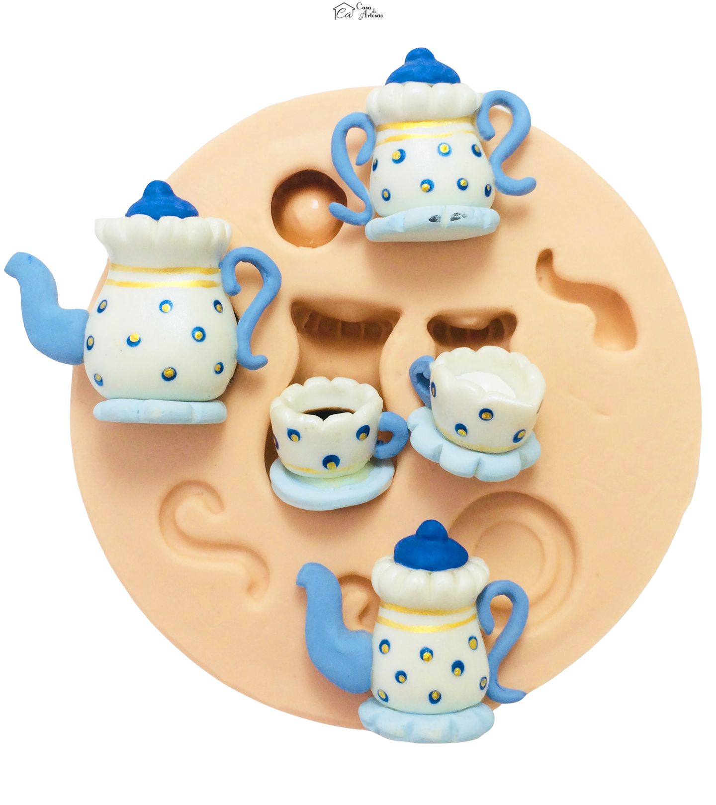 Molde de silicone - Jogo de Chá