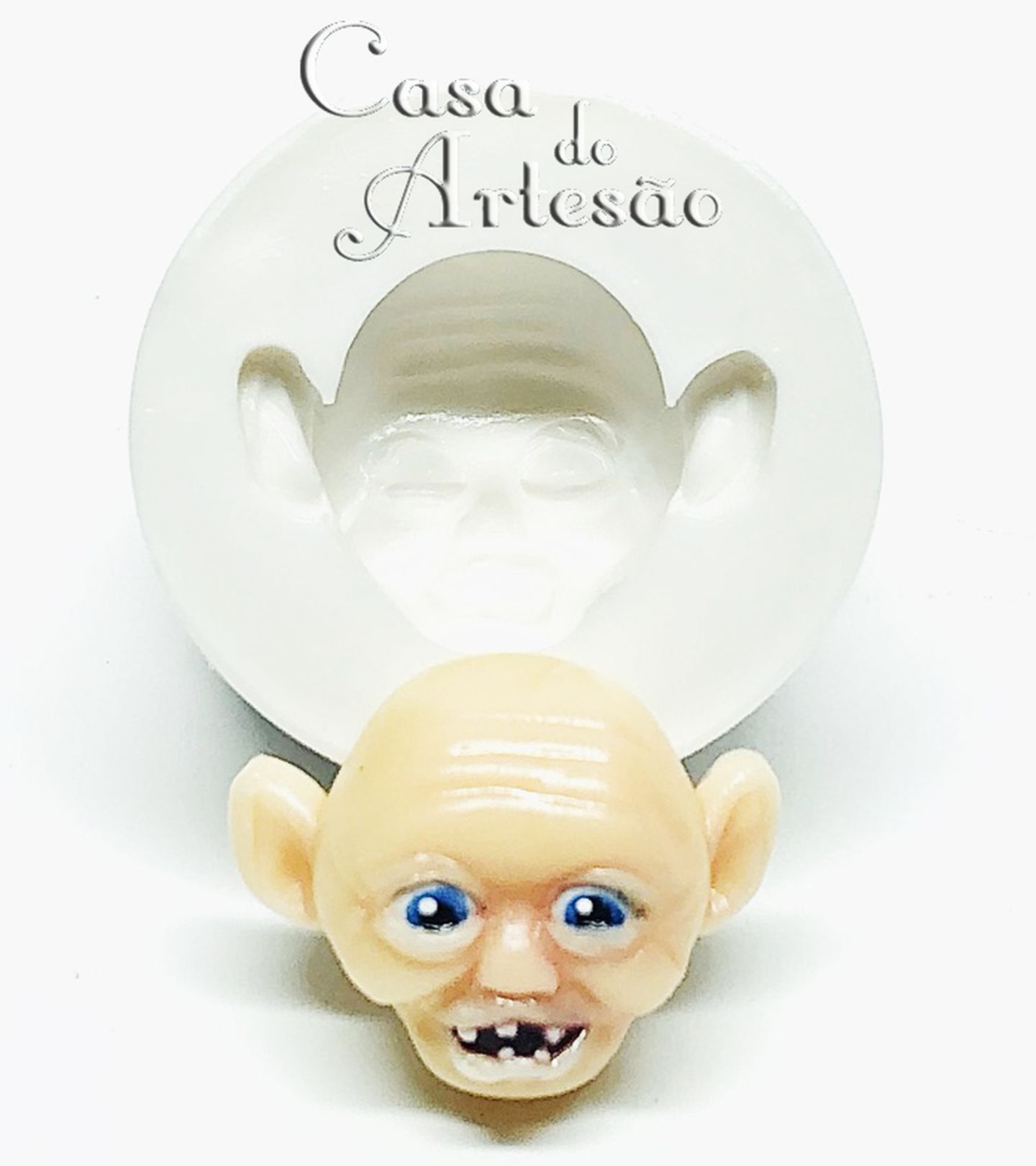 Molde de silicone - Senhor dos Aneis - Rosto Smeagol - Pequeno - P930