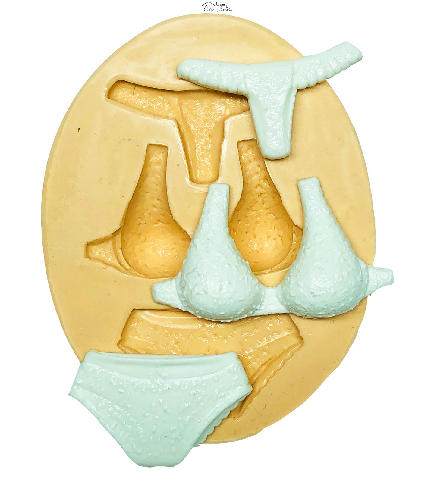 Molde de silicone - Roupas - Calcinha e Sutiã - Grande - P662