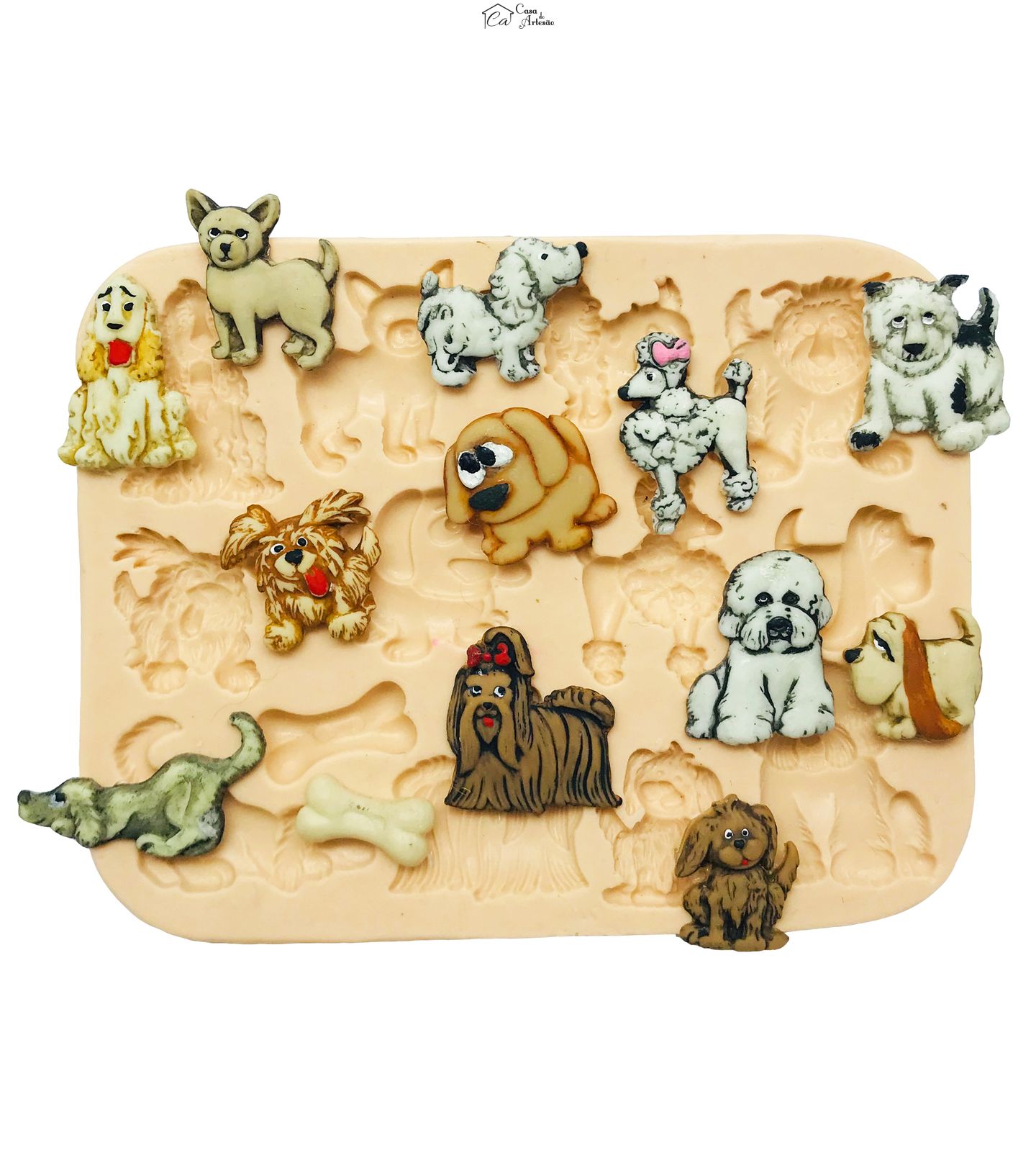 Molde de silicone - Cachorros - 12 Tipos - P149