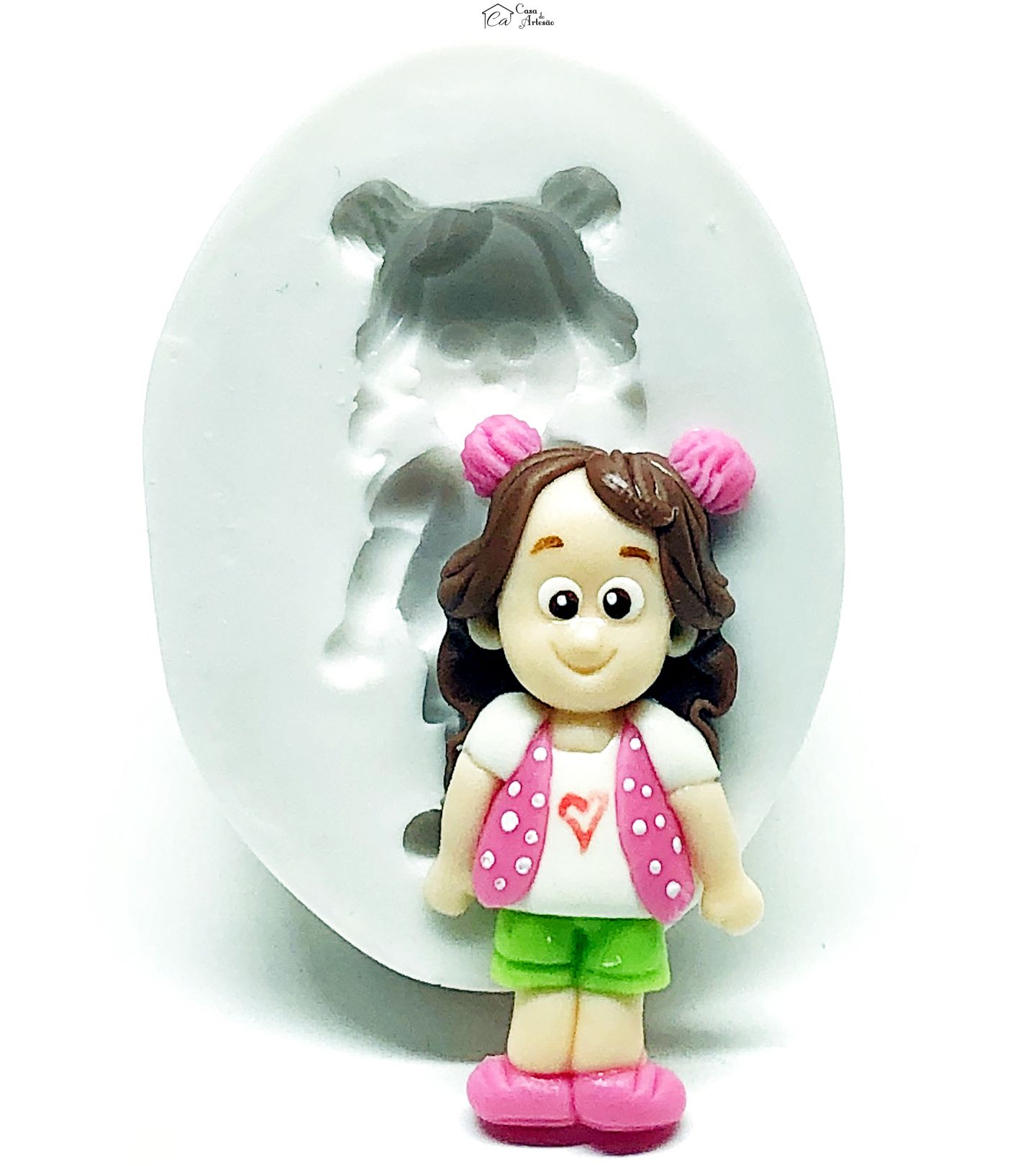 Molde de silicone - Maria Clara e JP - Maria Clara - Pequena - P1017