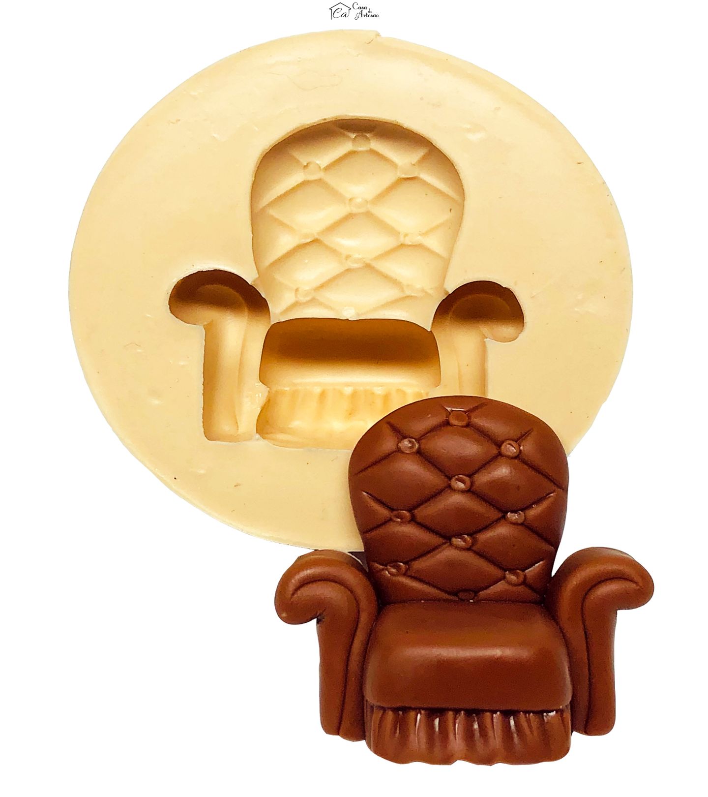 Molde de silicone - Moveis Bebê - Poltrona Mamae - Grande - P658