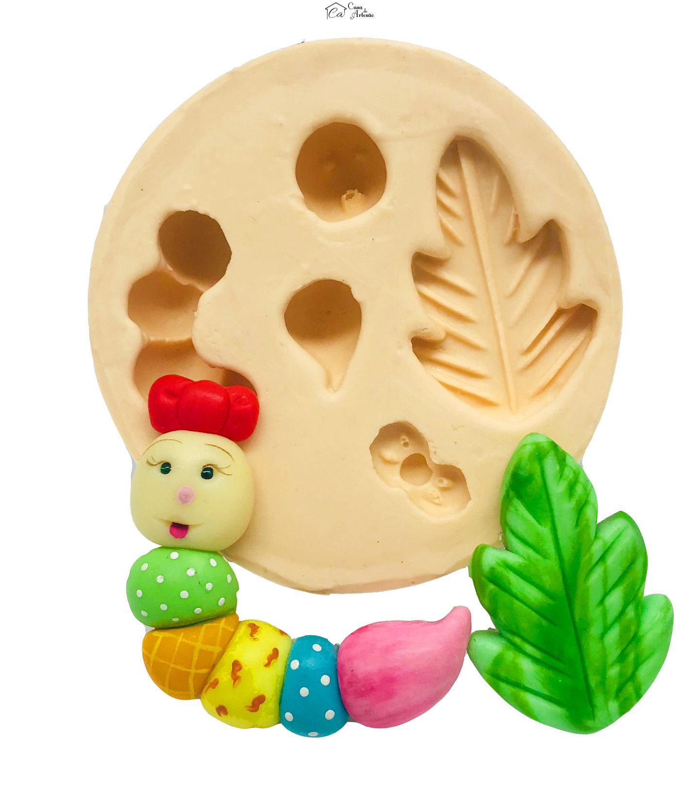 Molde de silicone - Centopeia e Folha