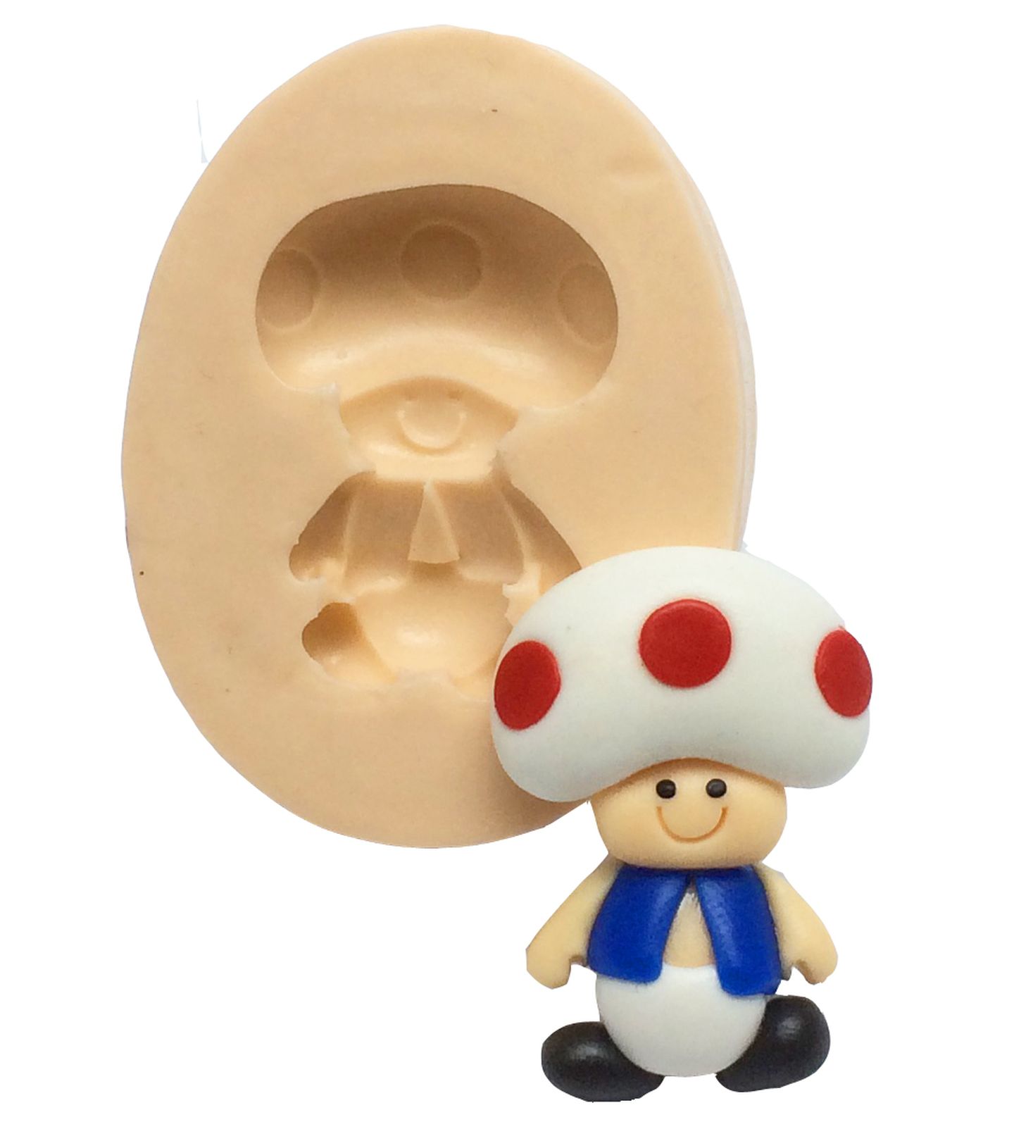 Molde de silicone - Super Mario Bros. - Toad Medio - P283