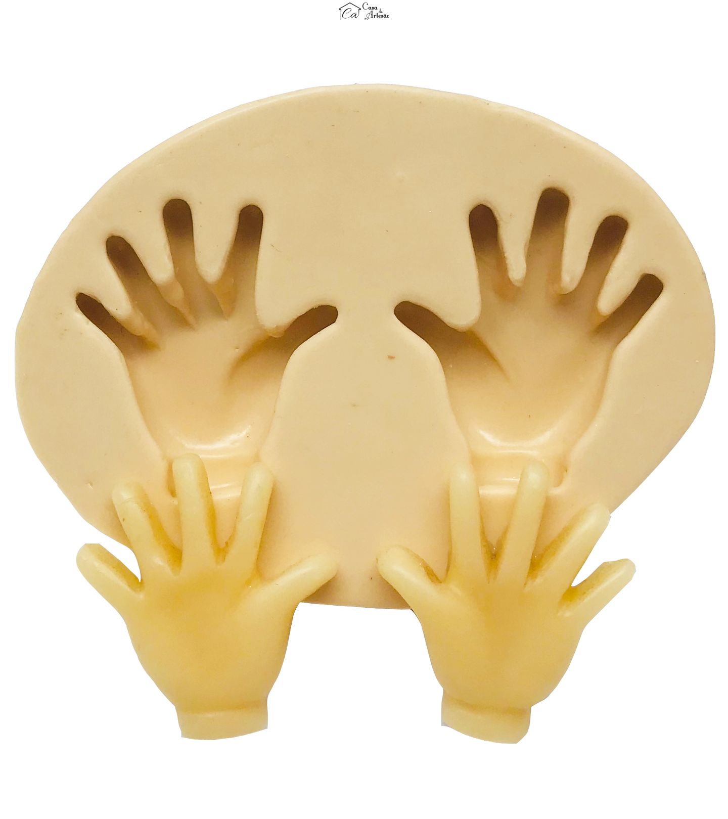 Molde de silicone - Mão - Par - Md
