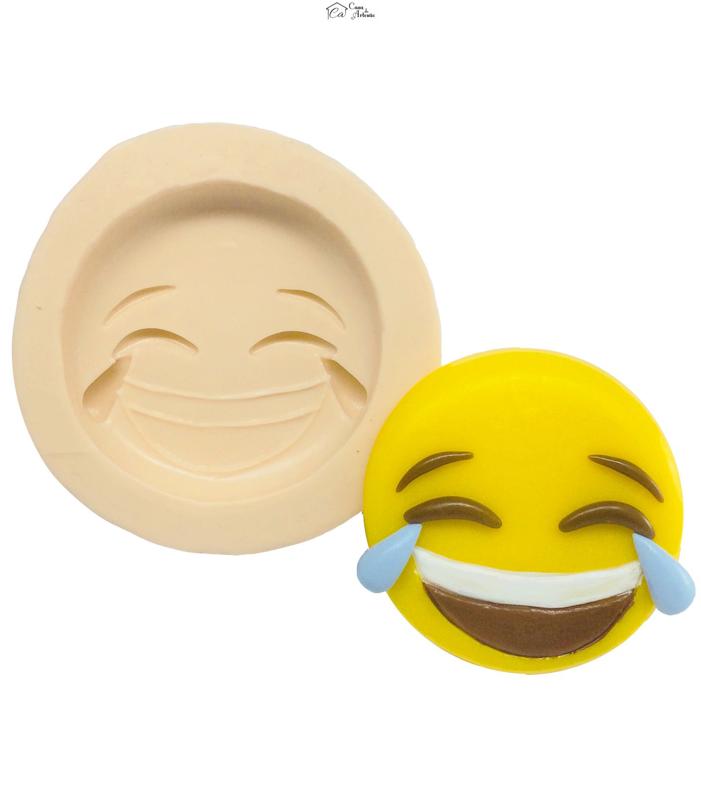 Molde de silicone - Emoji O filme - Tô Chorando de Rir! - Grande - P324