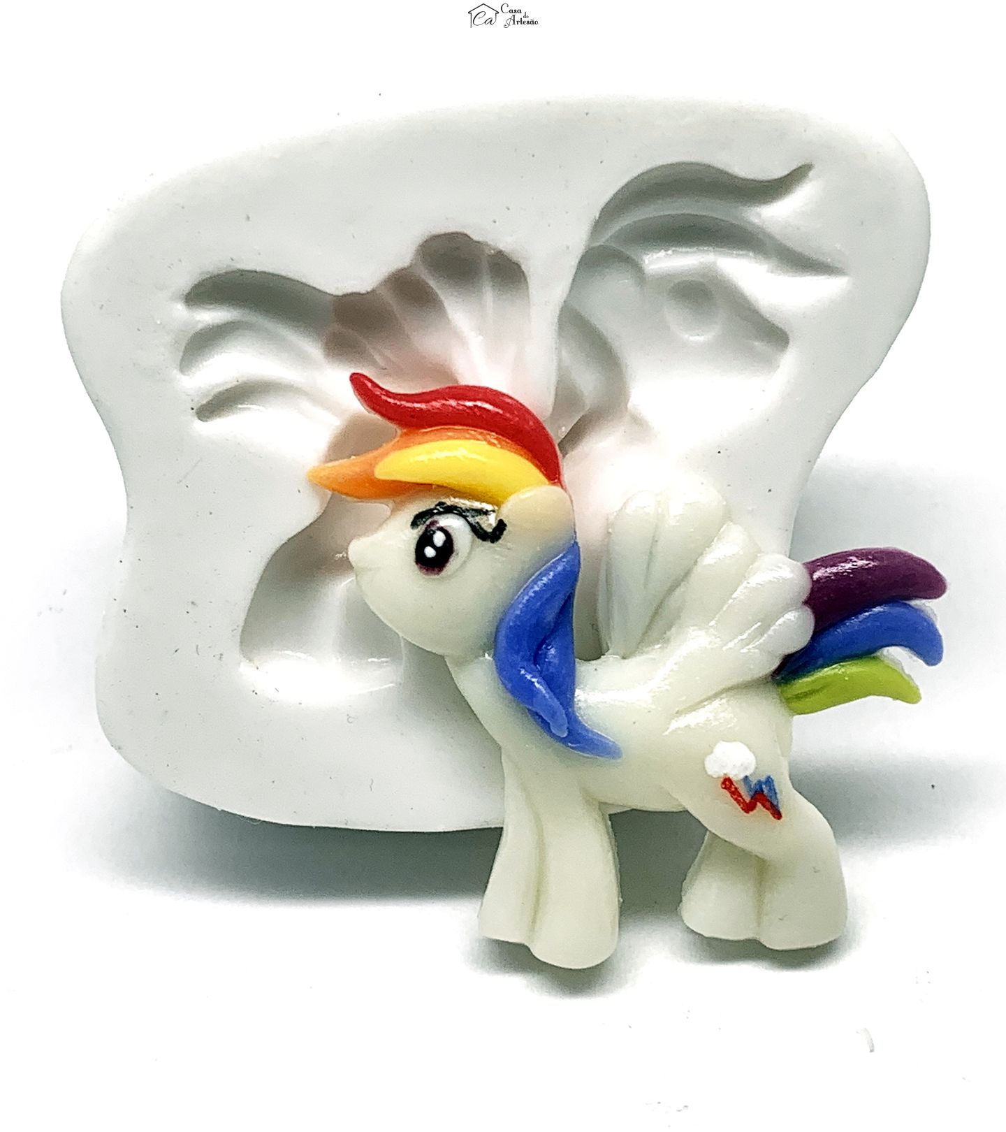 Molde de silicone - Meu Pequeno Ponei - Rainbow Dash - Perquena - P1200