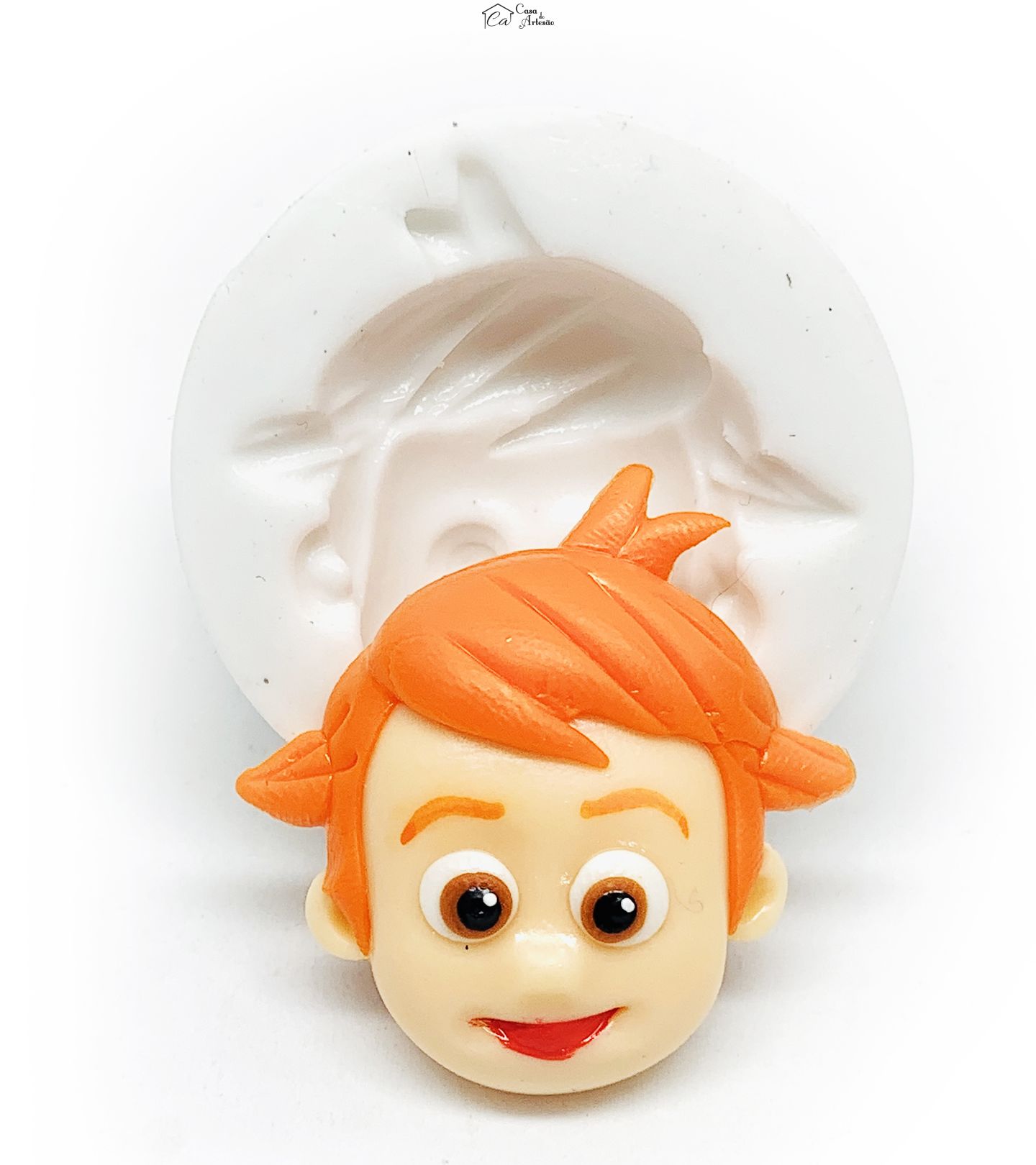 Molde de silicone - Cocomelon - Rosto Menina - Media - P695