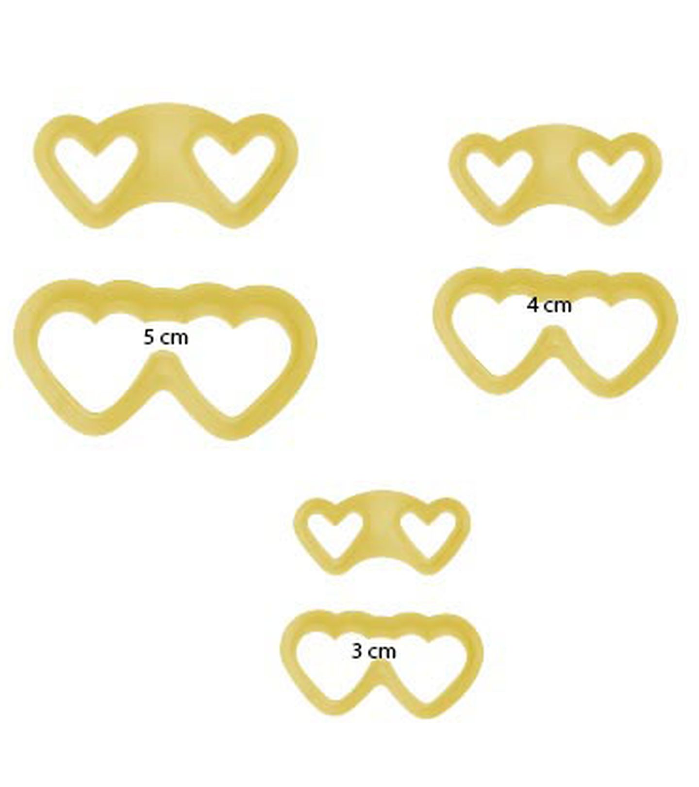 Cortador Blue Star - Oculos Coração - Mod.02 - C/ 03 - Cod.6641