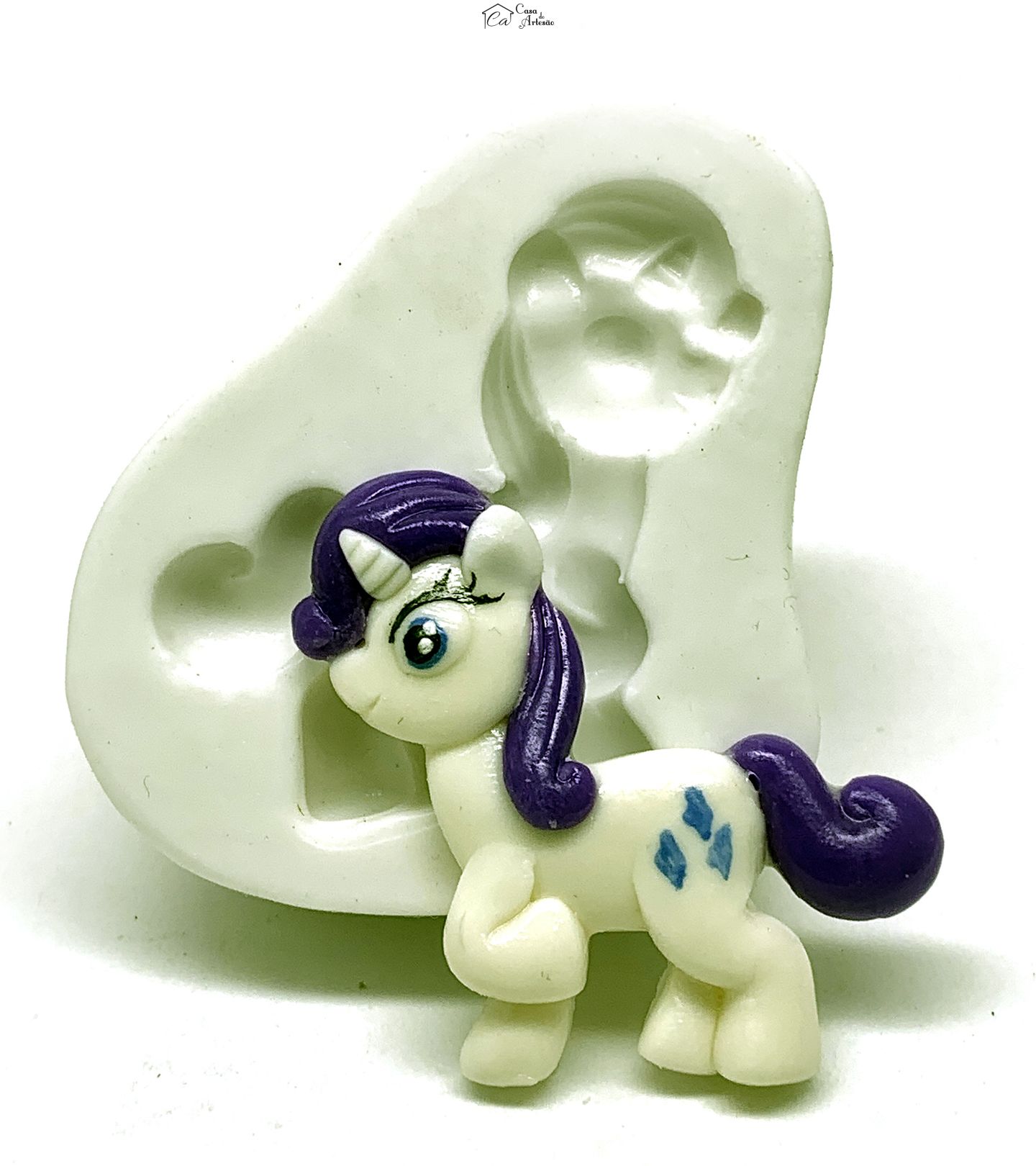 Molde de silicone - Meu Pequeno Ponei - Rarity - Medio - P1195
