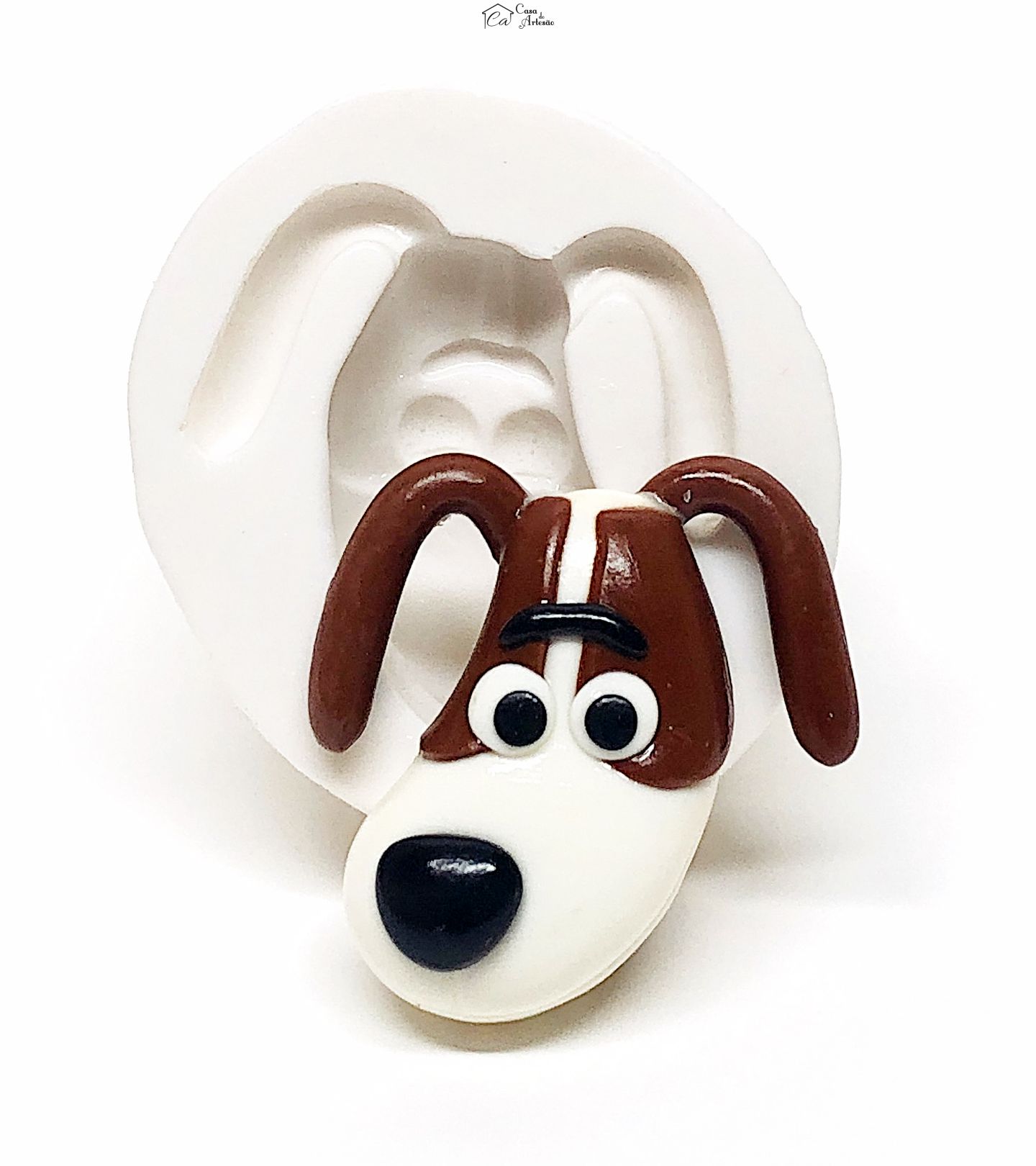 Molde de silicone - Caninopolis - Rosto Ralf - Medio - P1108