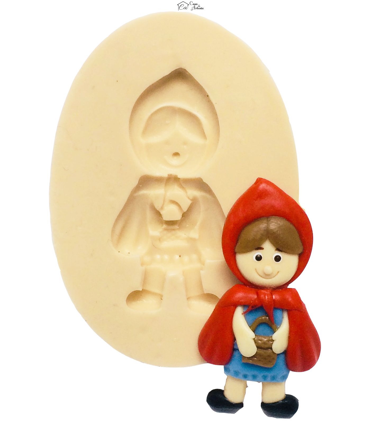 Molde de silicone - Chapeuzinho Vermelho - Chepeuzinho Pq. - P159