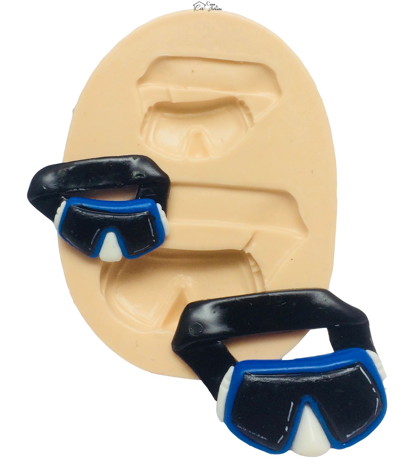 Molde de silicone - Mergulho - Mascara 02 Tamanhos - P293