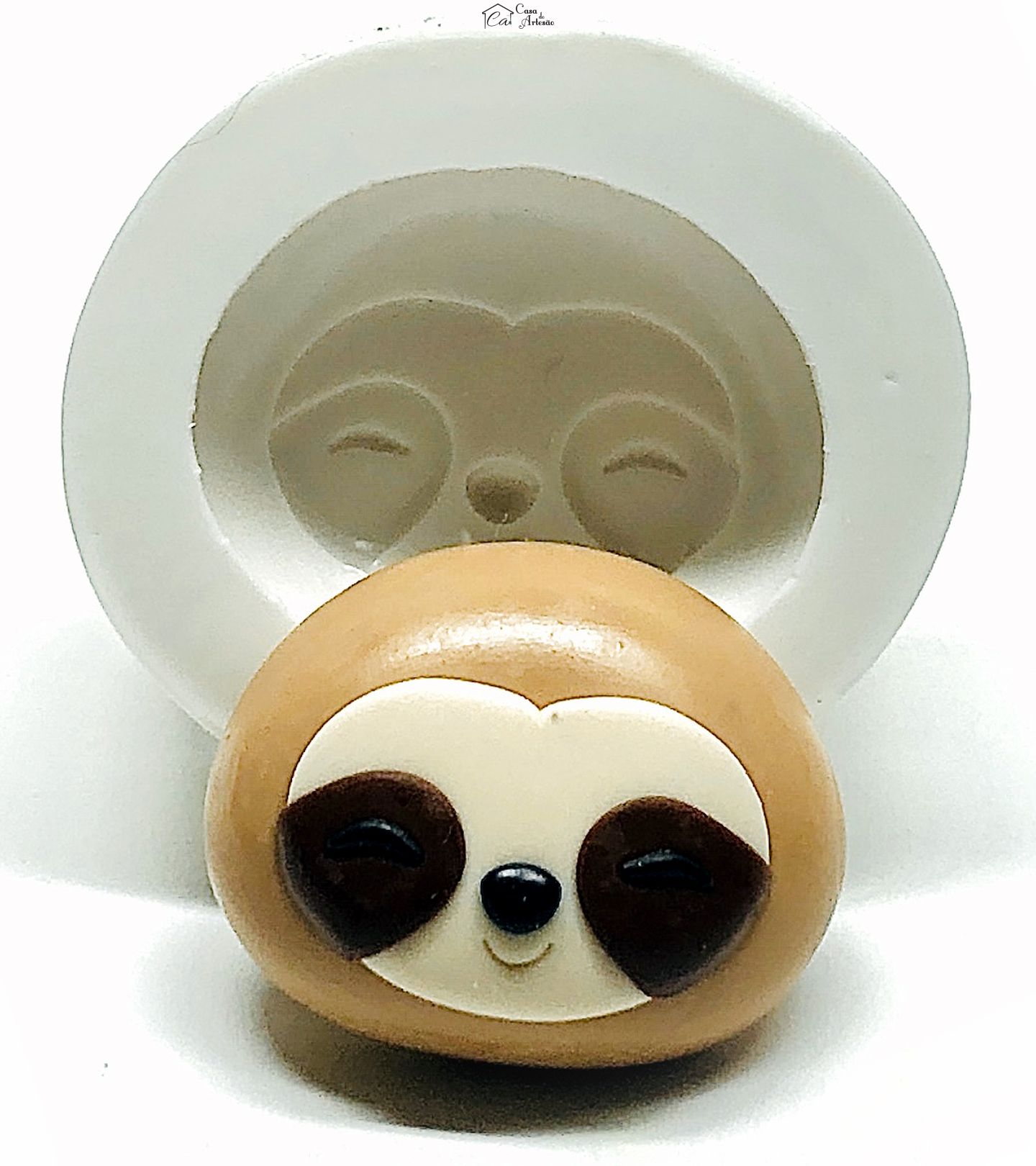 Molde de silicone - Bicho Preguiça - Rosto Grande - P969