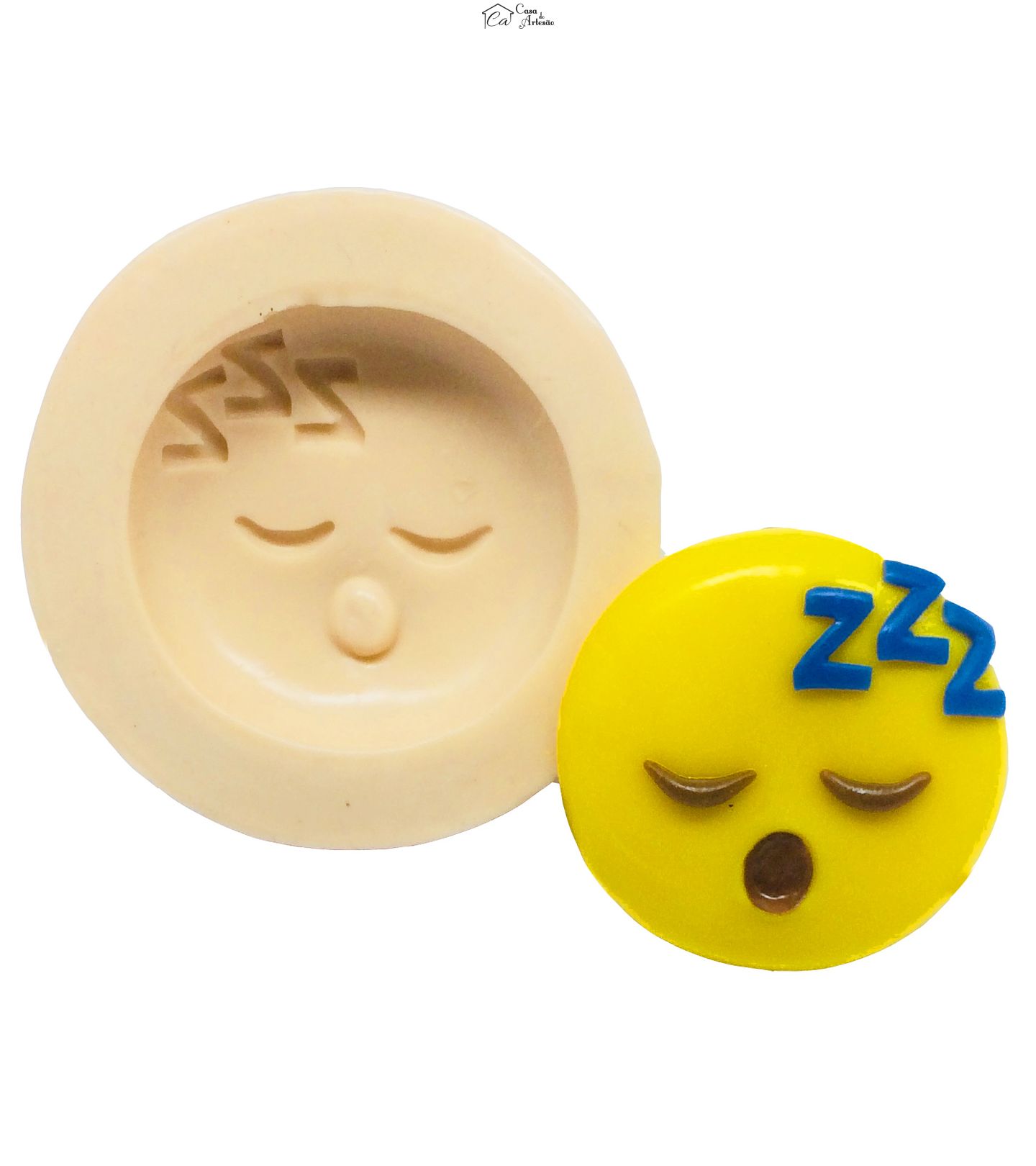 Molde de silicone - Emoji O filme - Que Sono - Medio - P321