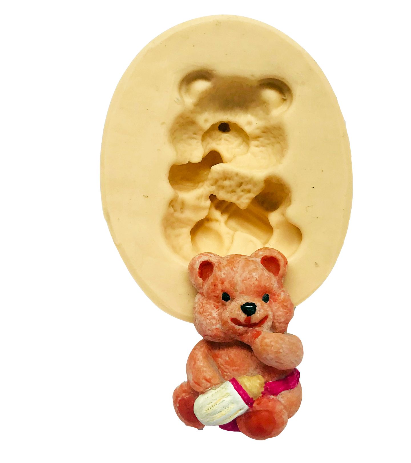 Molde de silicone - Urso c/ Mamadeira Iii