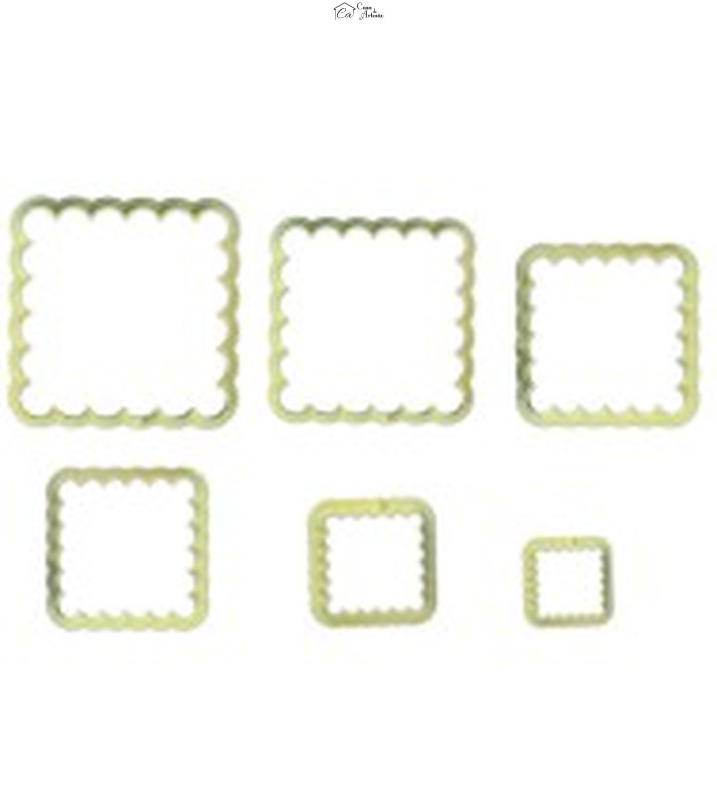 Cortador Blue Star - Quadrado com Babado - (6 pç) - Cod.0167