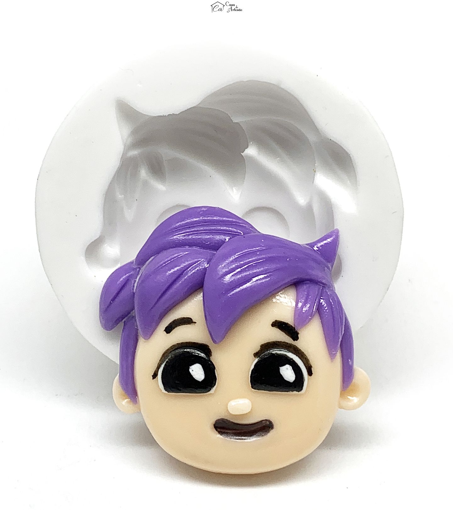 Molde de silicone - Vera e o Reino do Arco Iris - Rosto Zee - Grande - P1191