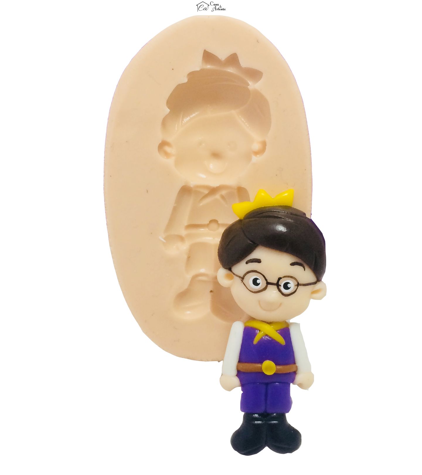 Molde de silicone - Daniel Tigre - Príncipe Wednesday - Pequeno -  P374