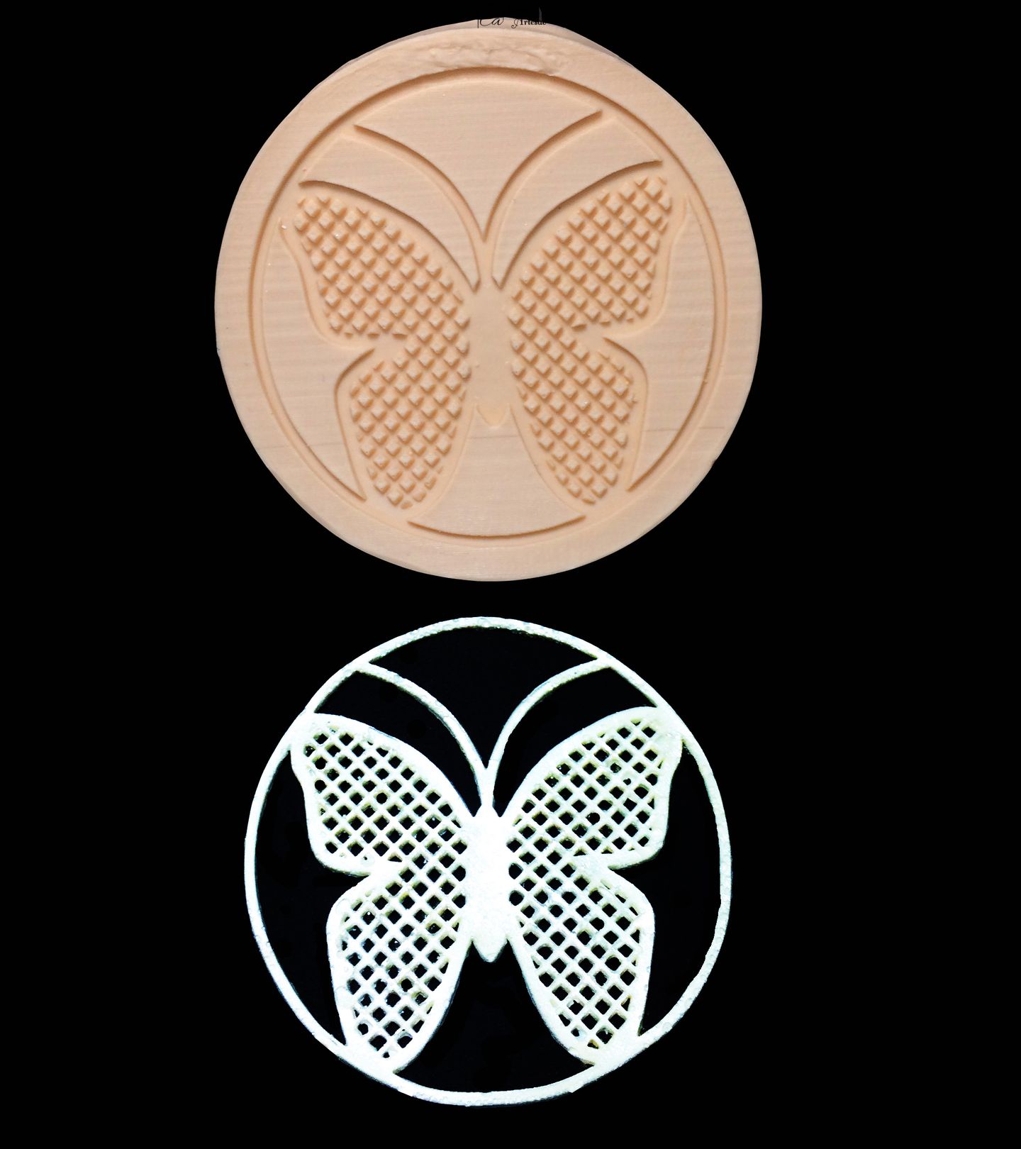 Molde de silicone - Renda Para Bolo - Cupcakes - Borboleta