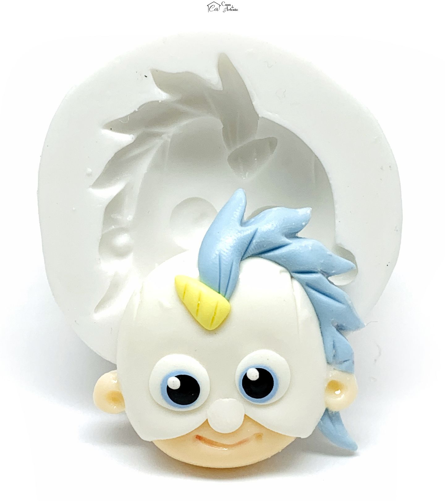 Molde de silicone - Os Aventureiros - Rosto Branco - Medio - P1216