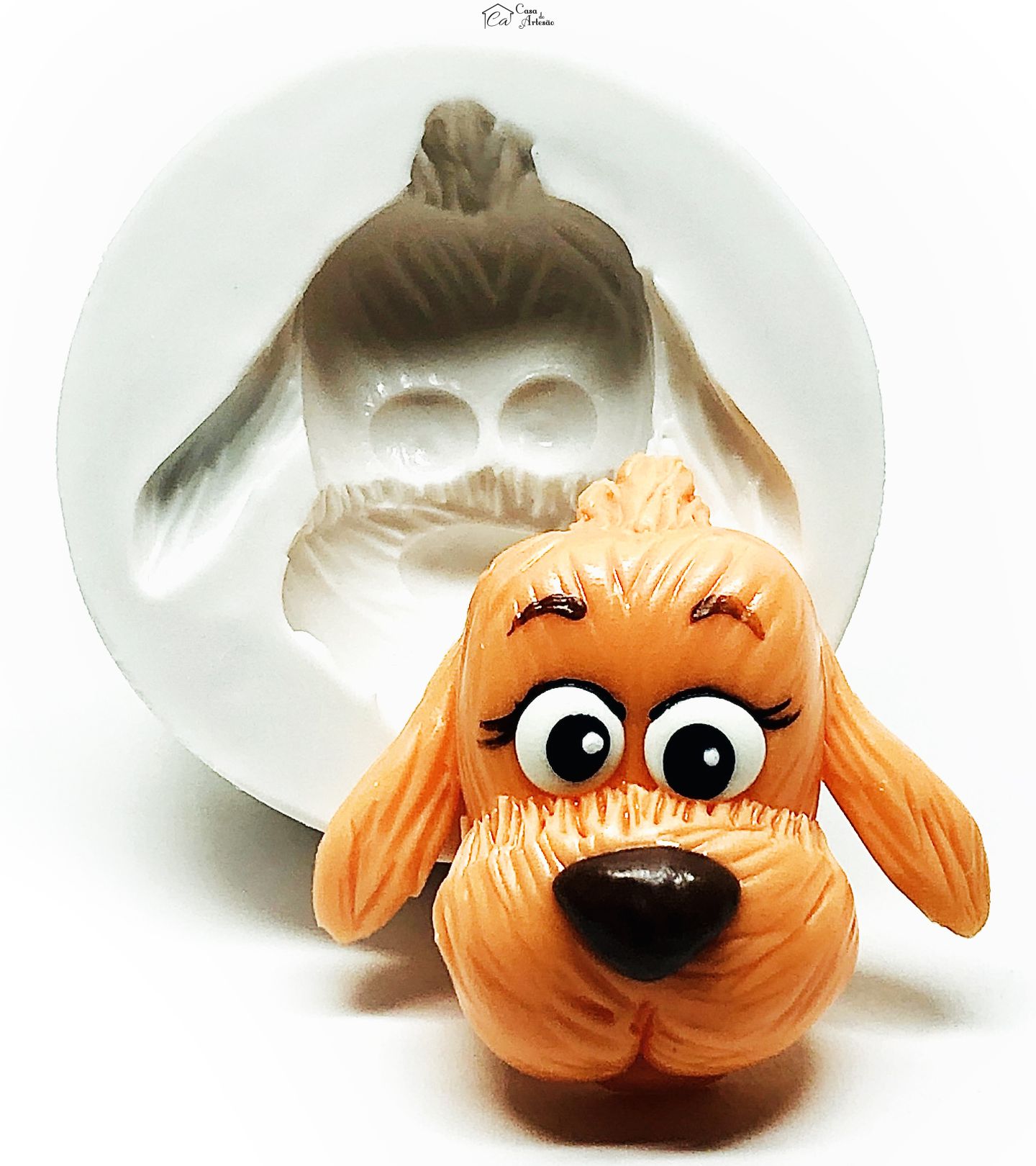 Molde de silicone - Vai Cachorro, Vai - Rosto Tag - Grande - P985