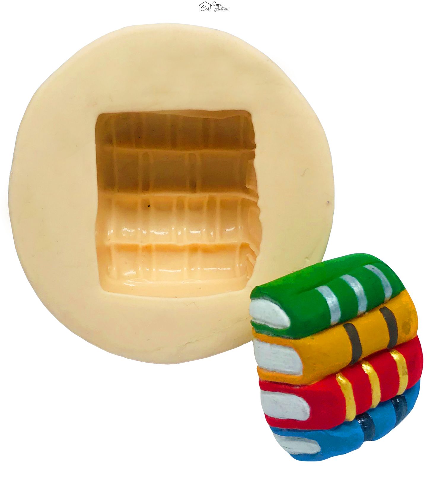 Molde de silicone - Livros