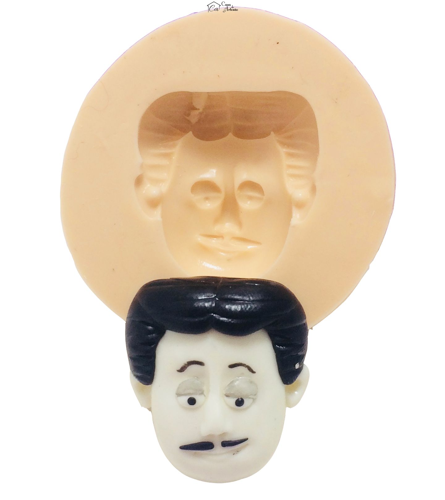 Molde de silicone - Familia Addams - Rosto Gomez - Pequeno - P399