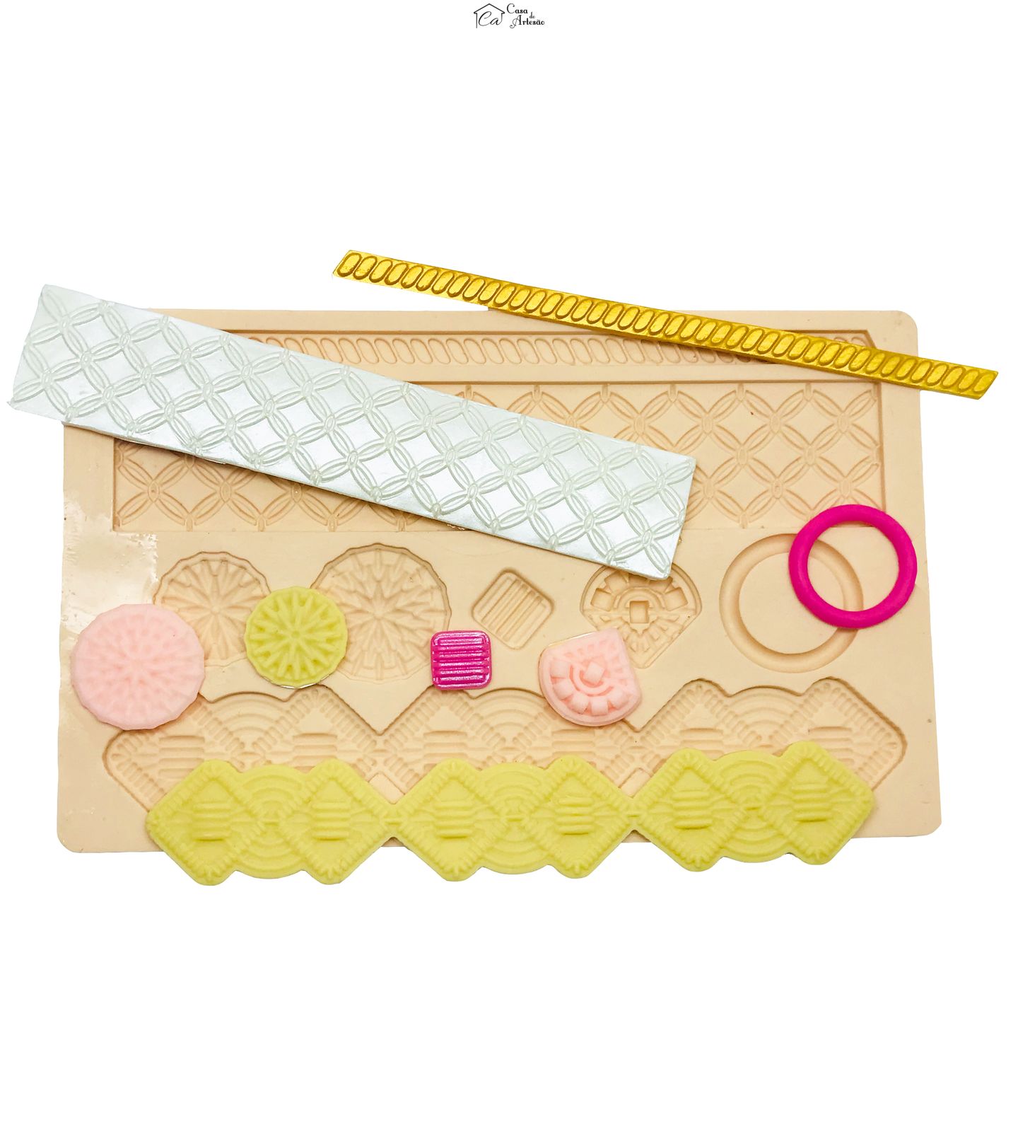 Molde de silicone - Border - Decorações Para Bolo - Mod.09 - Pe