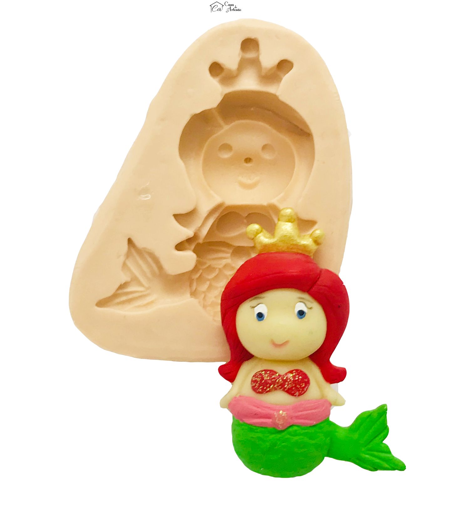 Molde de silicone - Sereia Baby - P52