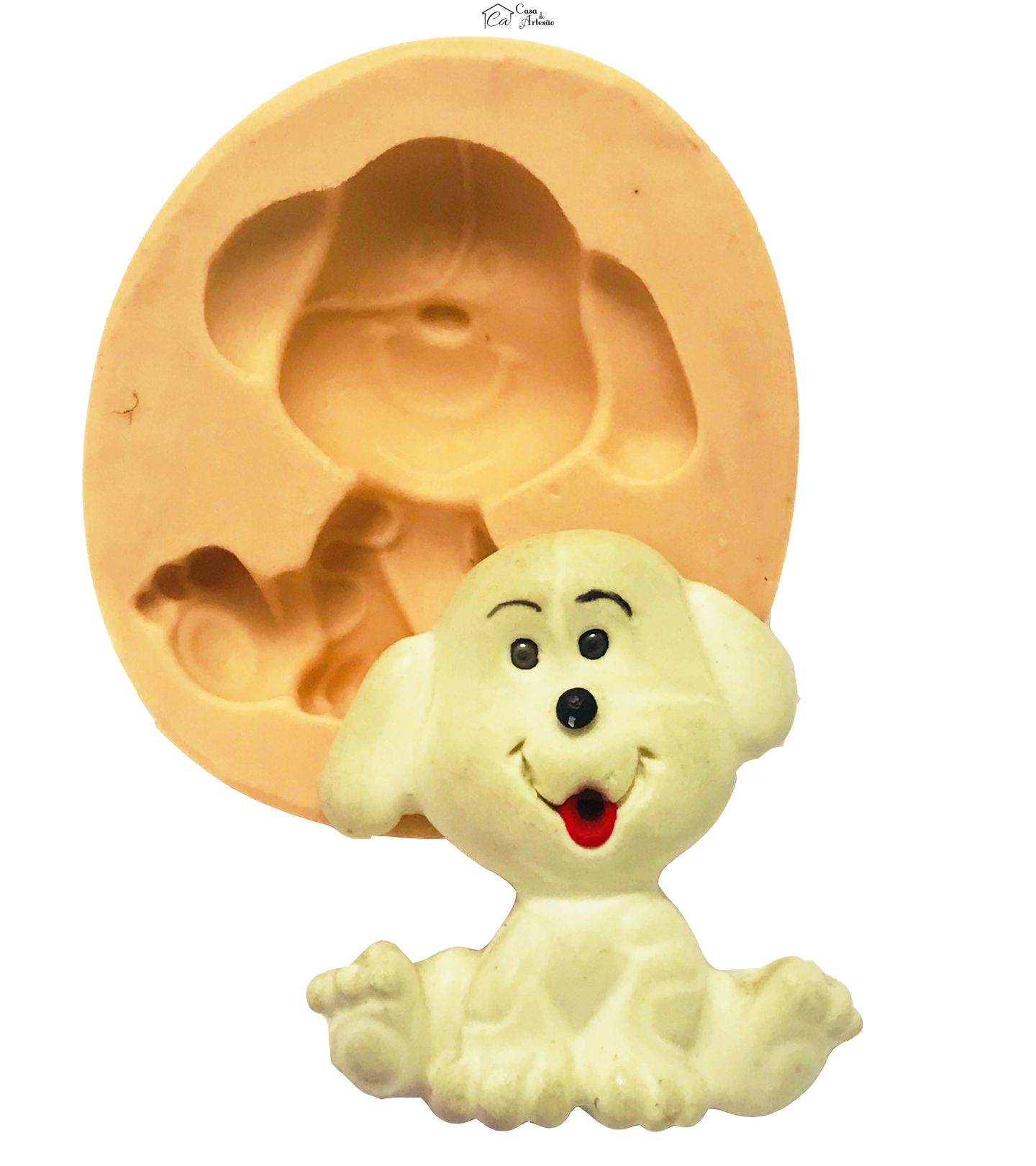 Molde de silicone - Cachorro Sentado Grande