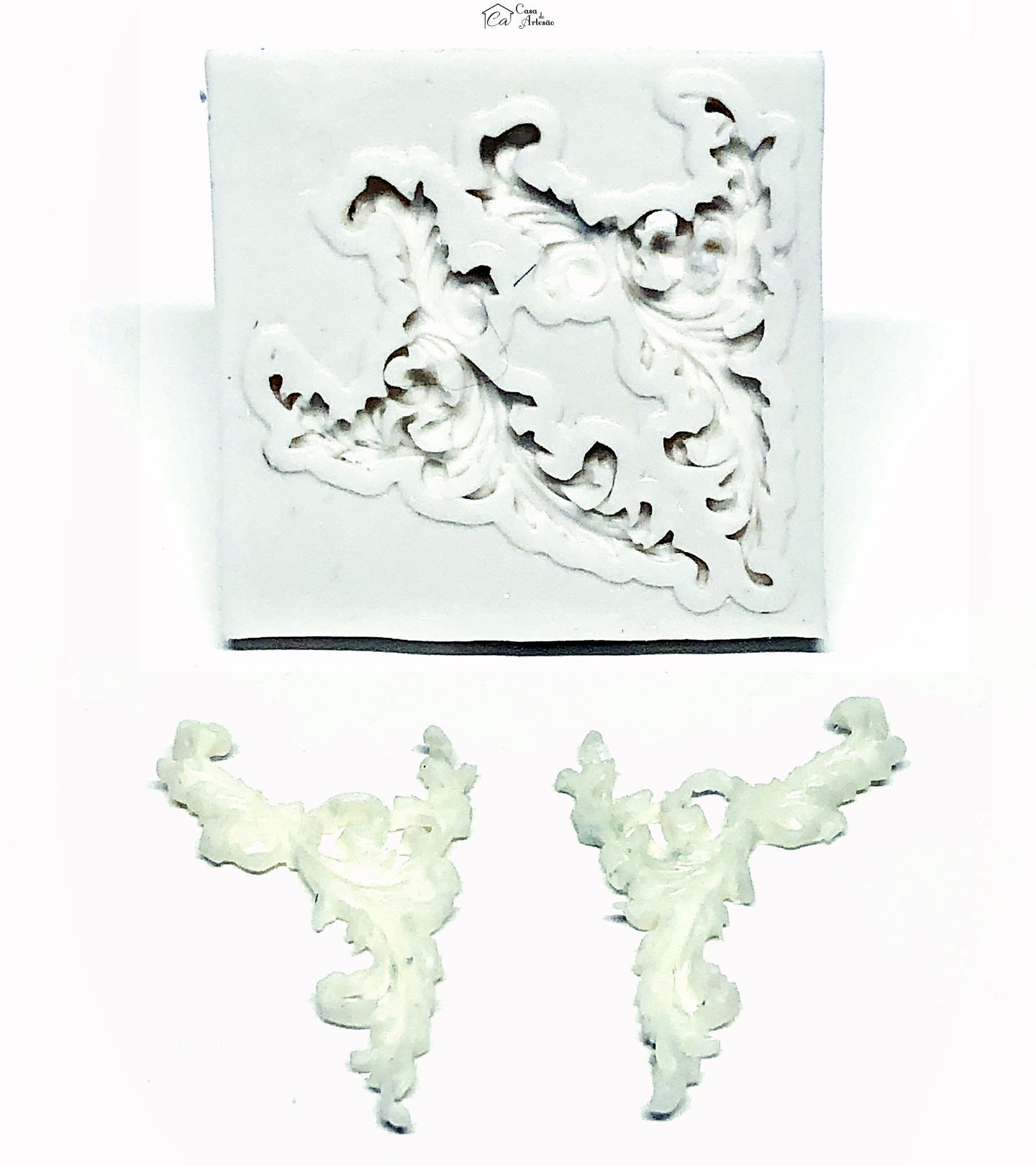 Molde de silicone - Border p/ Bolo - Floral - P826